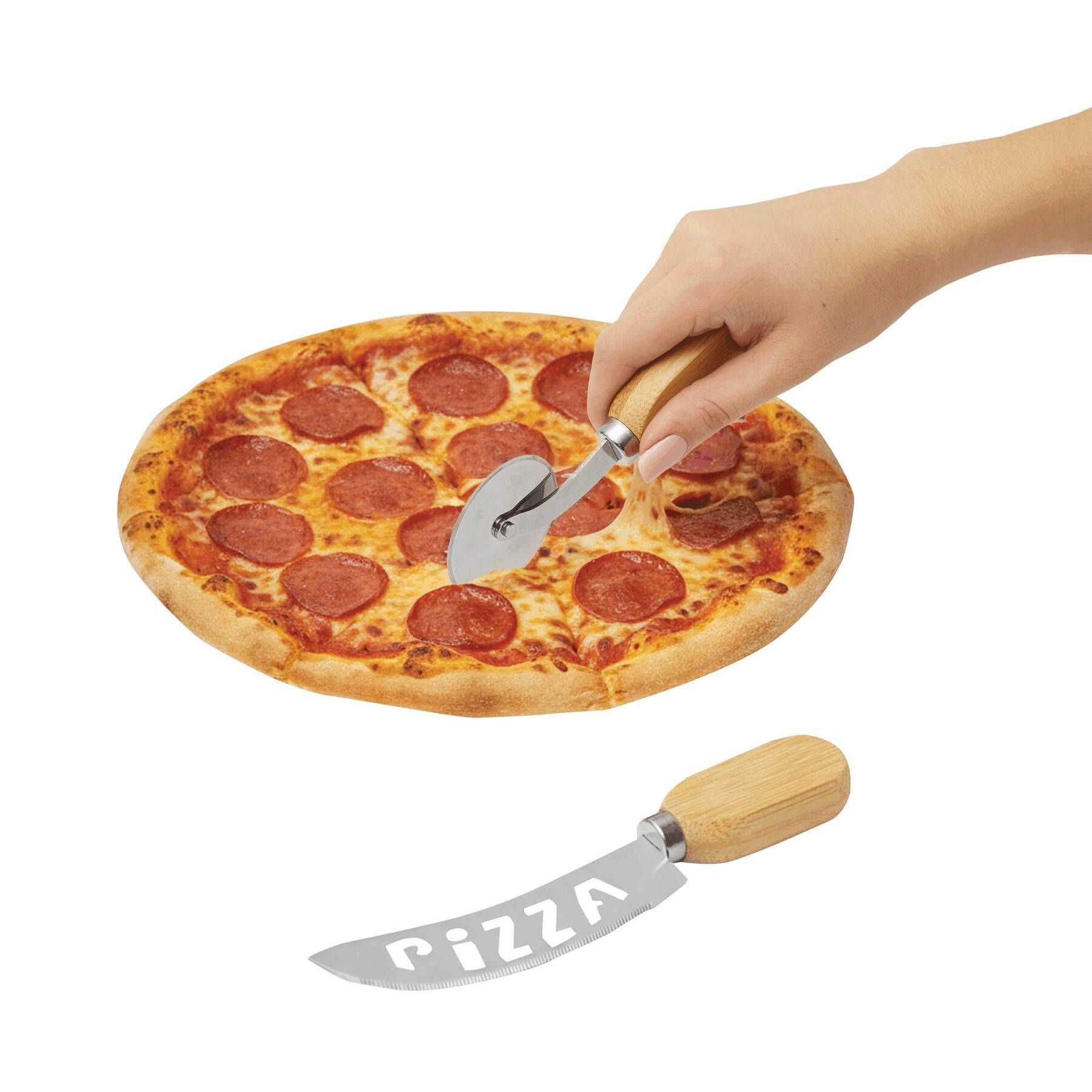 Pizza-Schneide-Set DUOSLICE - silber-365