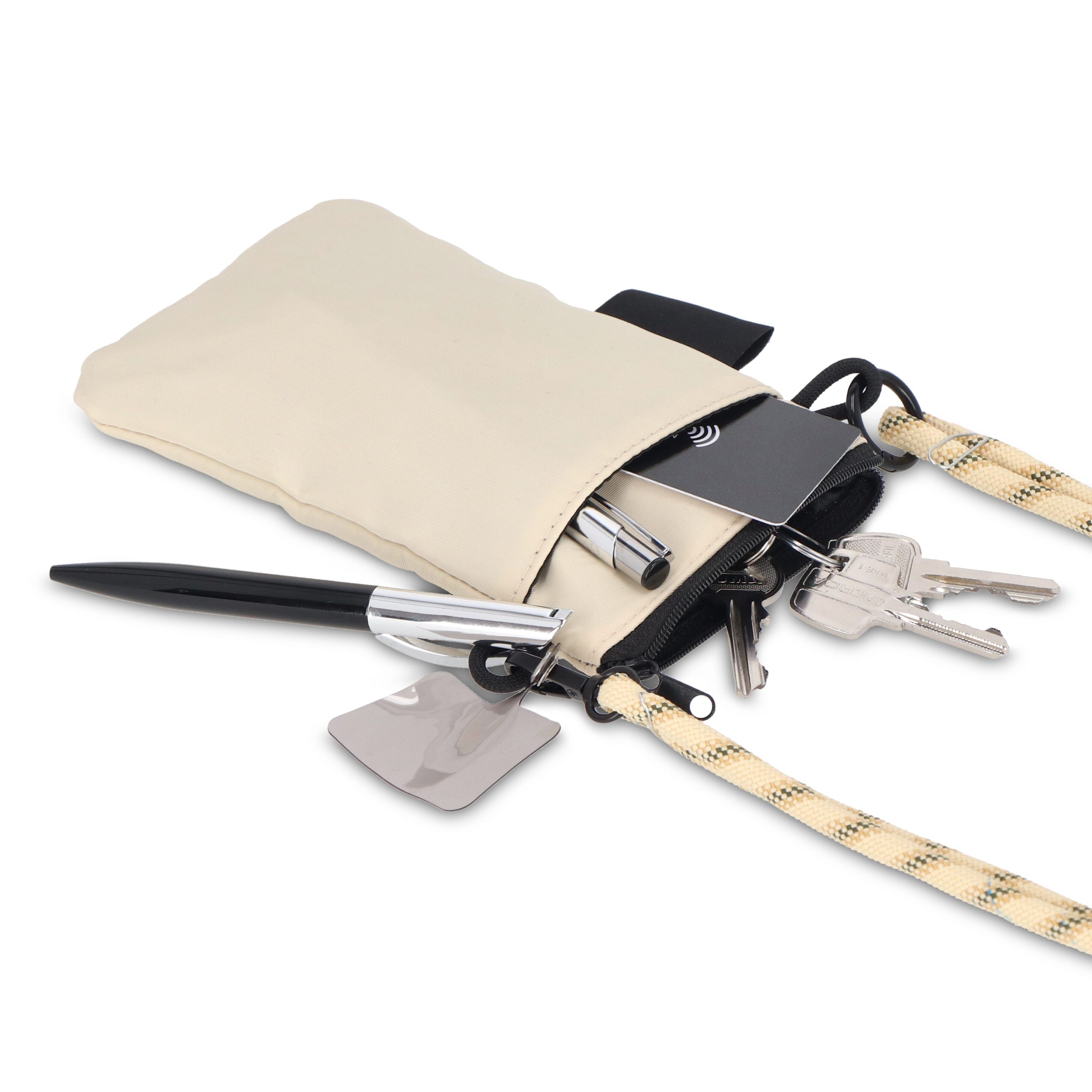 Crossbody Beutel mit Paracord Gurt - beige-714