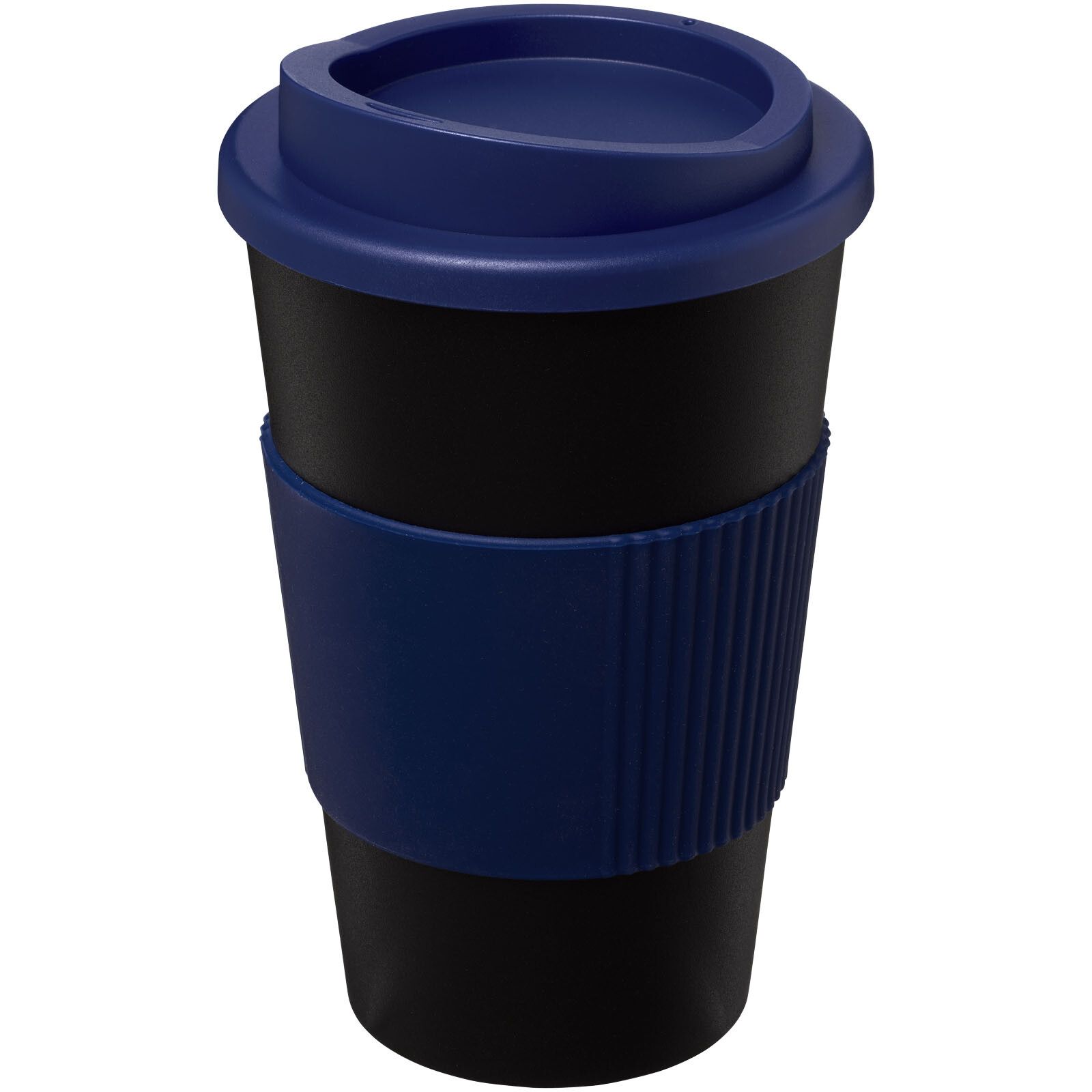 Americano 350 ml Isolierbecher mit Schutzring - schwarz -  blau-530