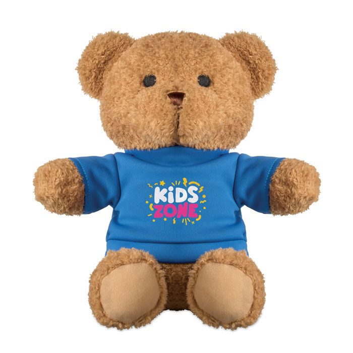 Teddybär mit T-Shirt 23cm JACKIE - blau-399