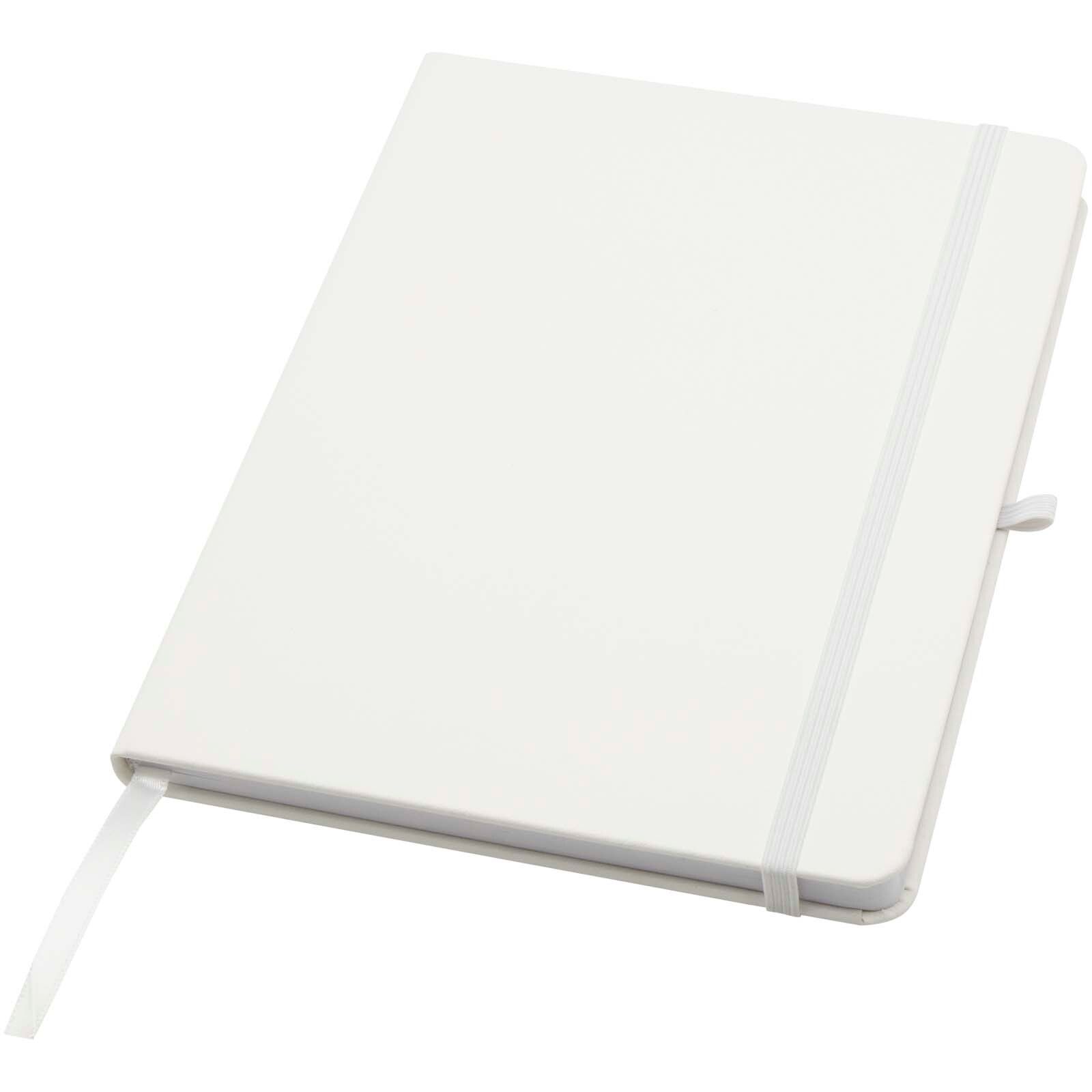 Teak A5 Hardcover Notizbuch, liniert, aus recyceltem Material - weiss-604