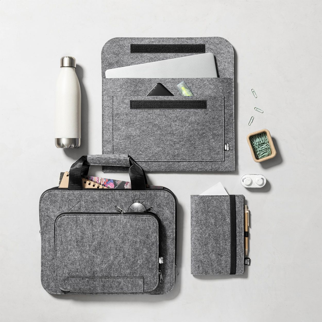 RPET Laptoptasche Novac - grau-323