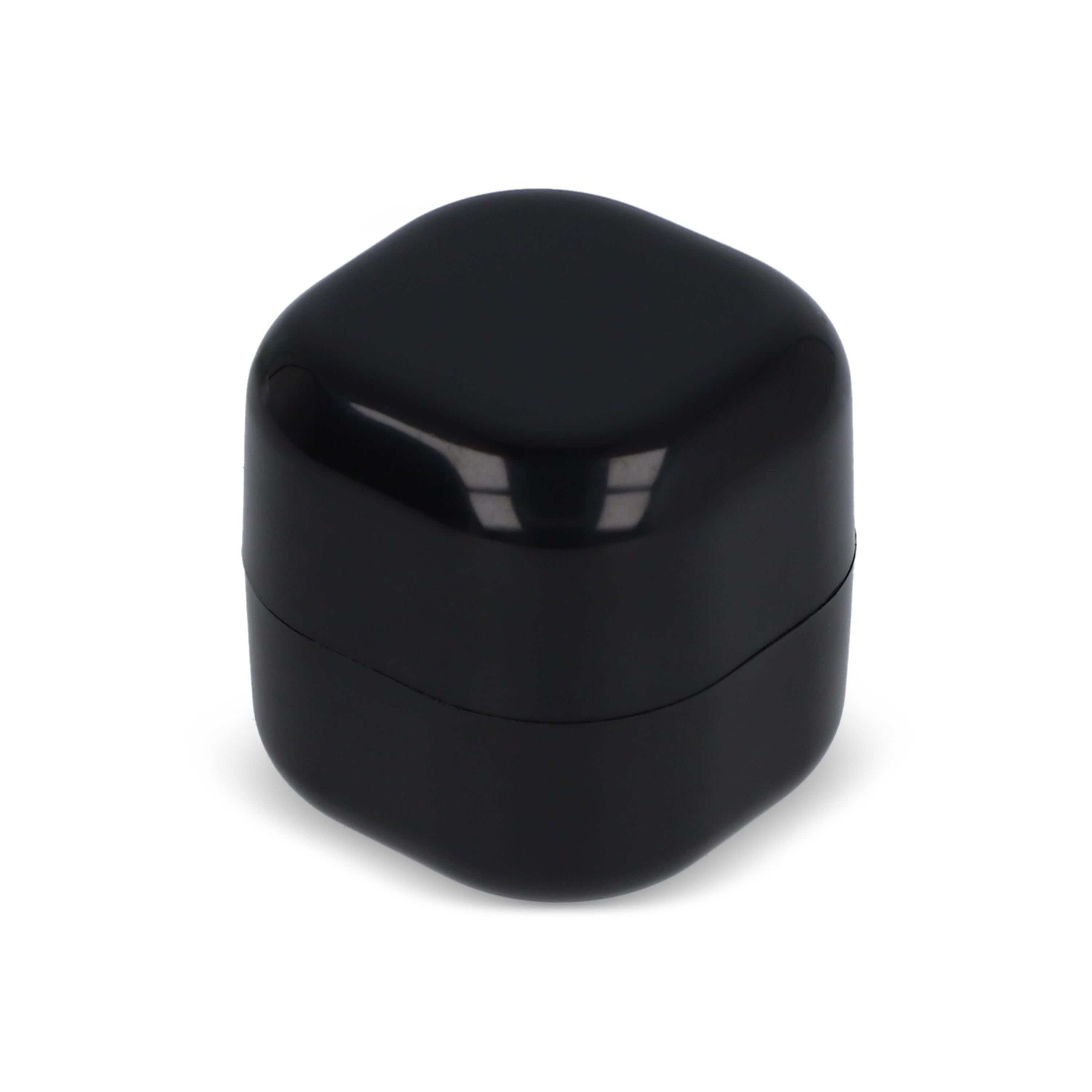 Kubischer Lippenpflegestift aus recyceltem ABS - schwarz-788
