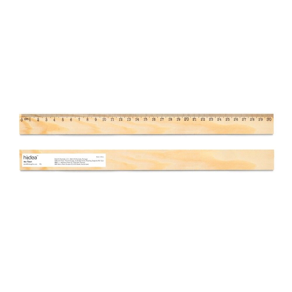 WESLEY 30 Lineal aus Kiefernholz mit 30 cm Skala - naturhell-206