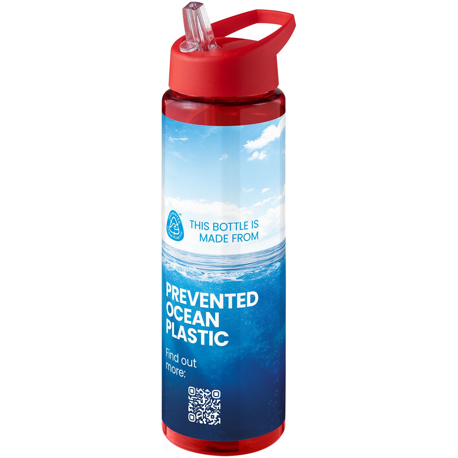 H2O Active Eco Vibe 850 ml Sportflasche mit Ausgussdeckel  - rot -  rot-145