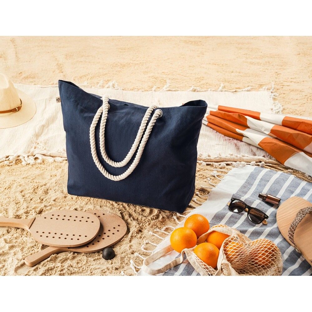 ATHENS Strandtasche aus recycelter Baumwolle (70 %) und recyceltem Polyester (30 %) (220 g/m²) - naturhell-972