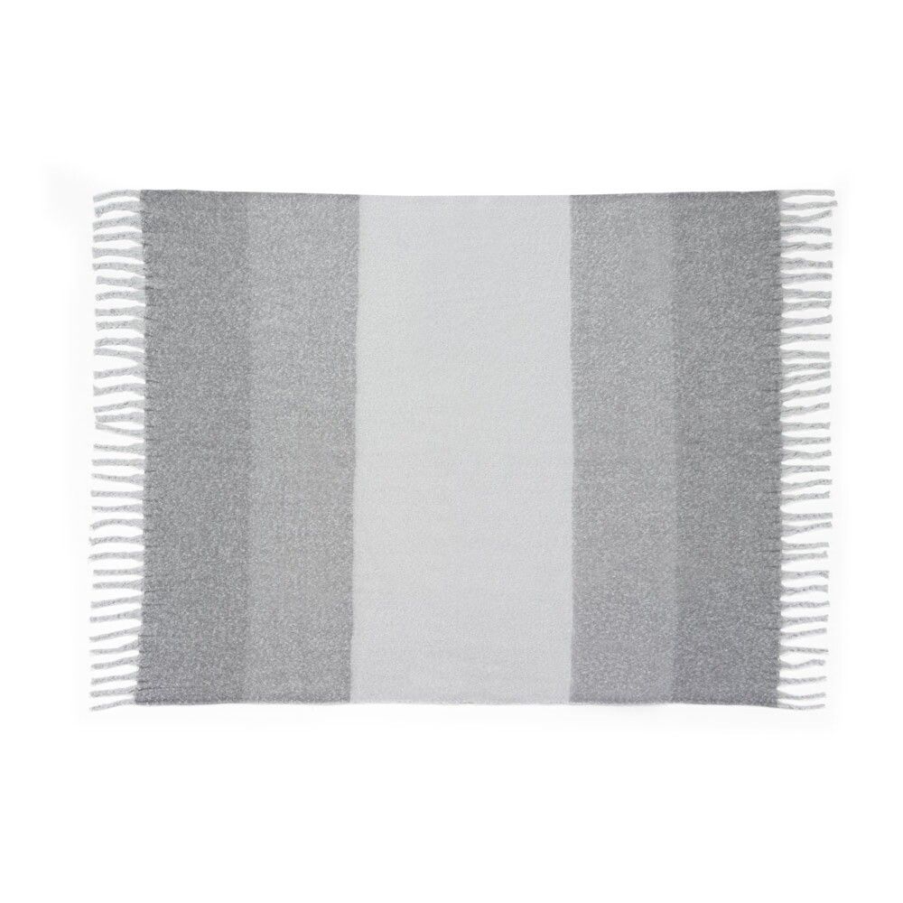 COMFY Decke aus recyceltem Polyester rPET 300 g/m², Mohair-Feeling - grau-5