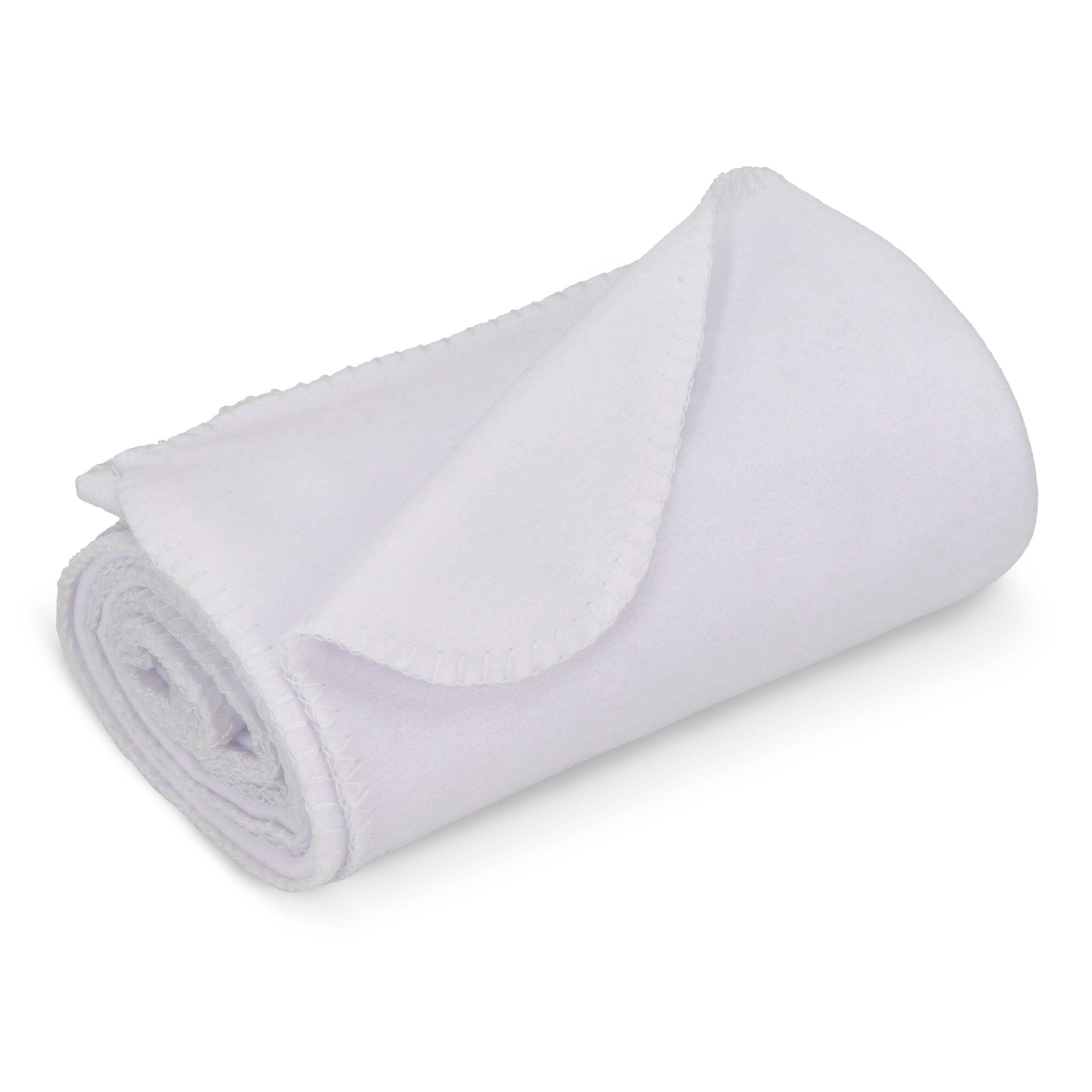 Polarfleece-Decke OEKO-TEX® Sublimation 120 x 150 cm 190 g/m² - weiss-588