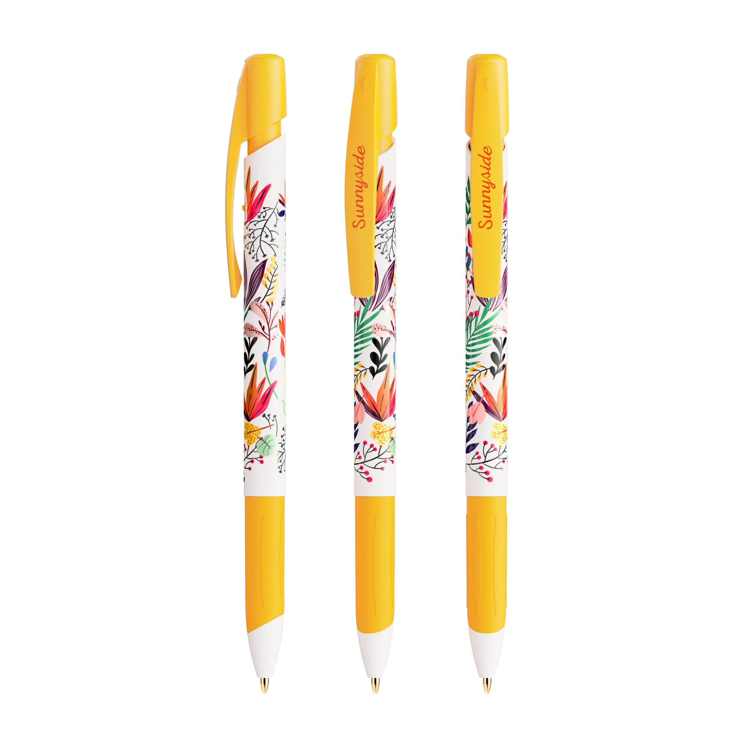 BIC® Media Clic Grip Kugelschreiber, Mine blau - weiß - gelb-90