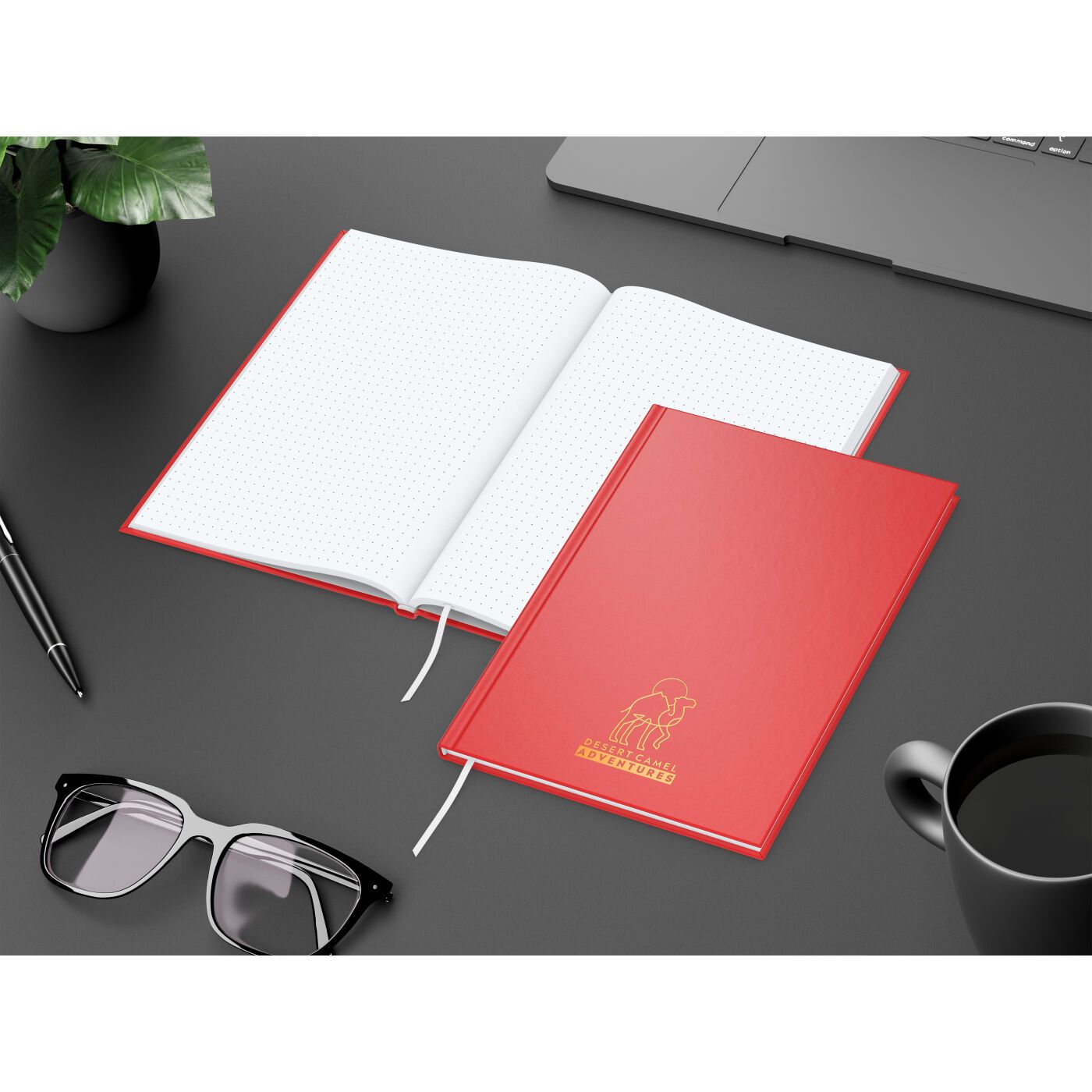 Notizbuch Memo-Book, A5, Punktraster, rot-818