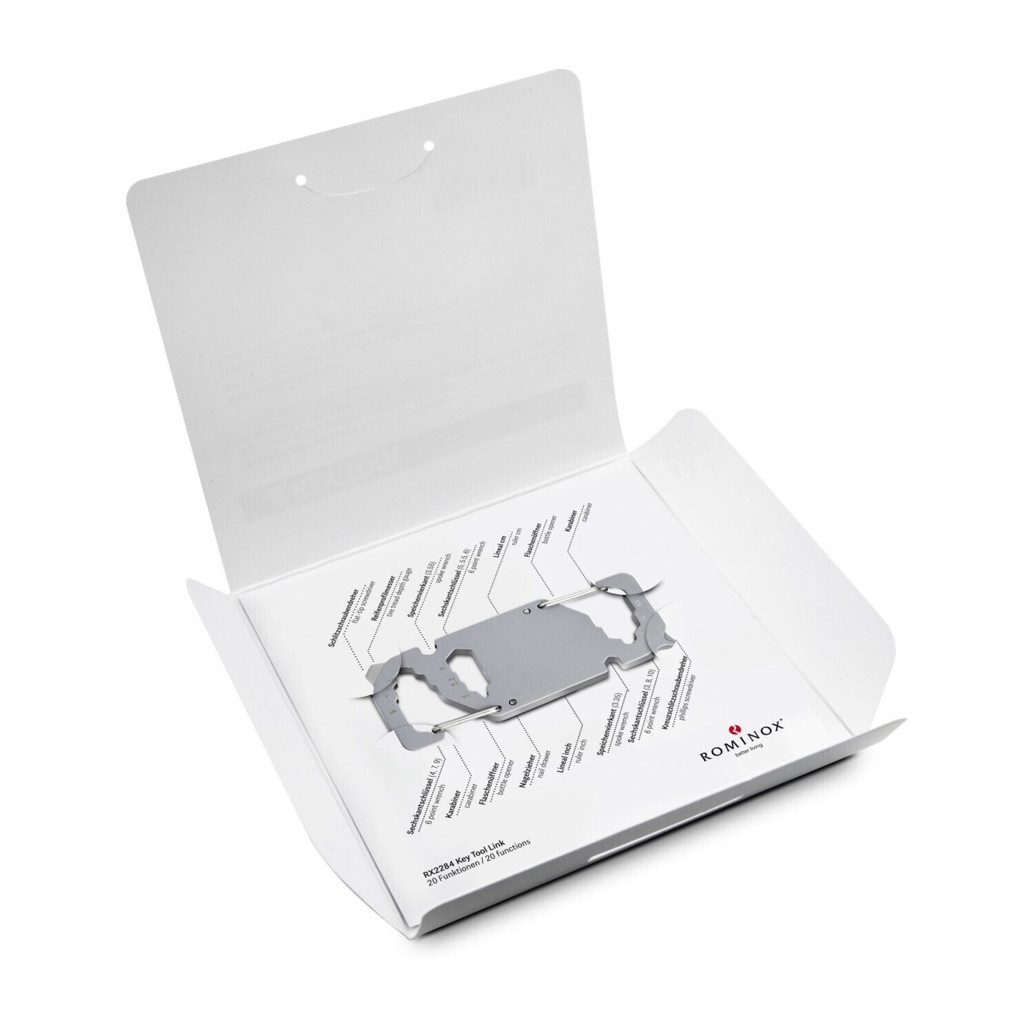 ROMINOX® Key Tool Link - 20 Funktionen (Karabiner)-159