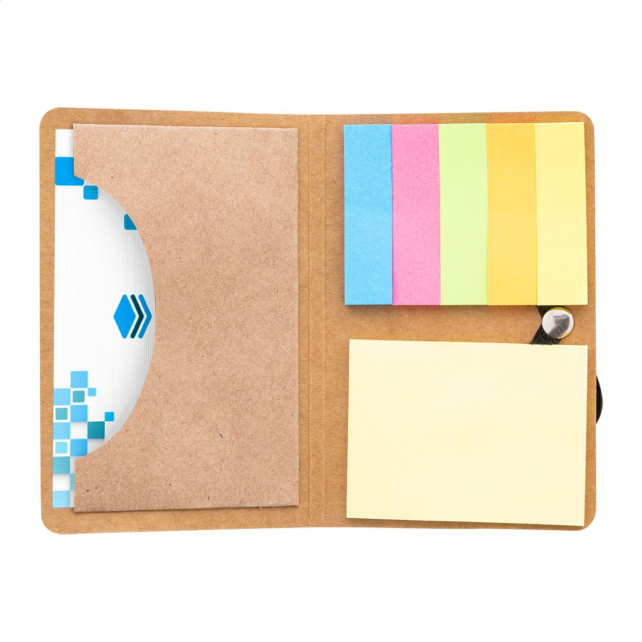 Cardnot Haftnotizblock mit Kartenfach - natur-1000