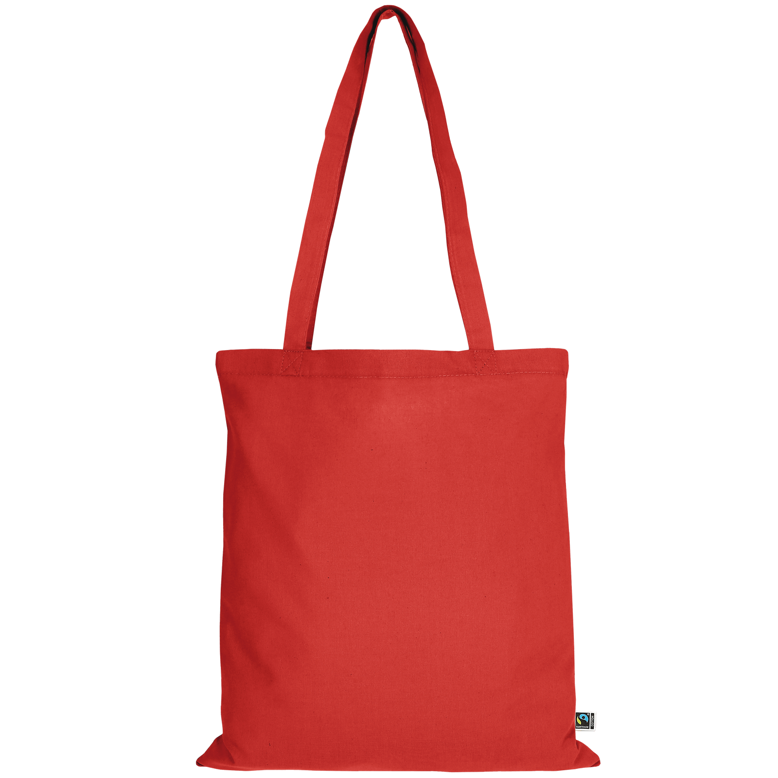 Einkaufstasche Fairtrade-Baumwolle - lange Henkel - rot-748