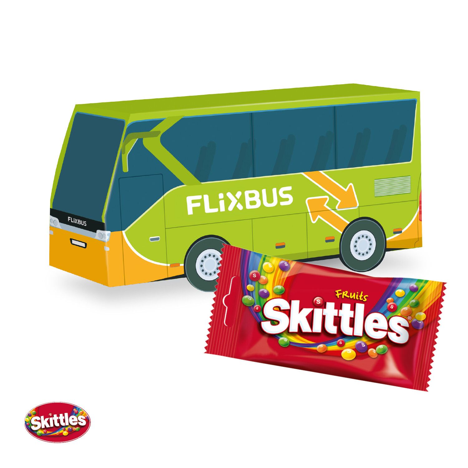 3D Präsent "Bus" mit Skittles®-133
