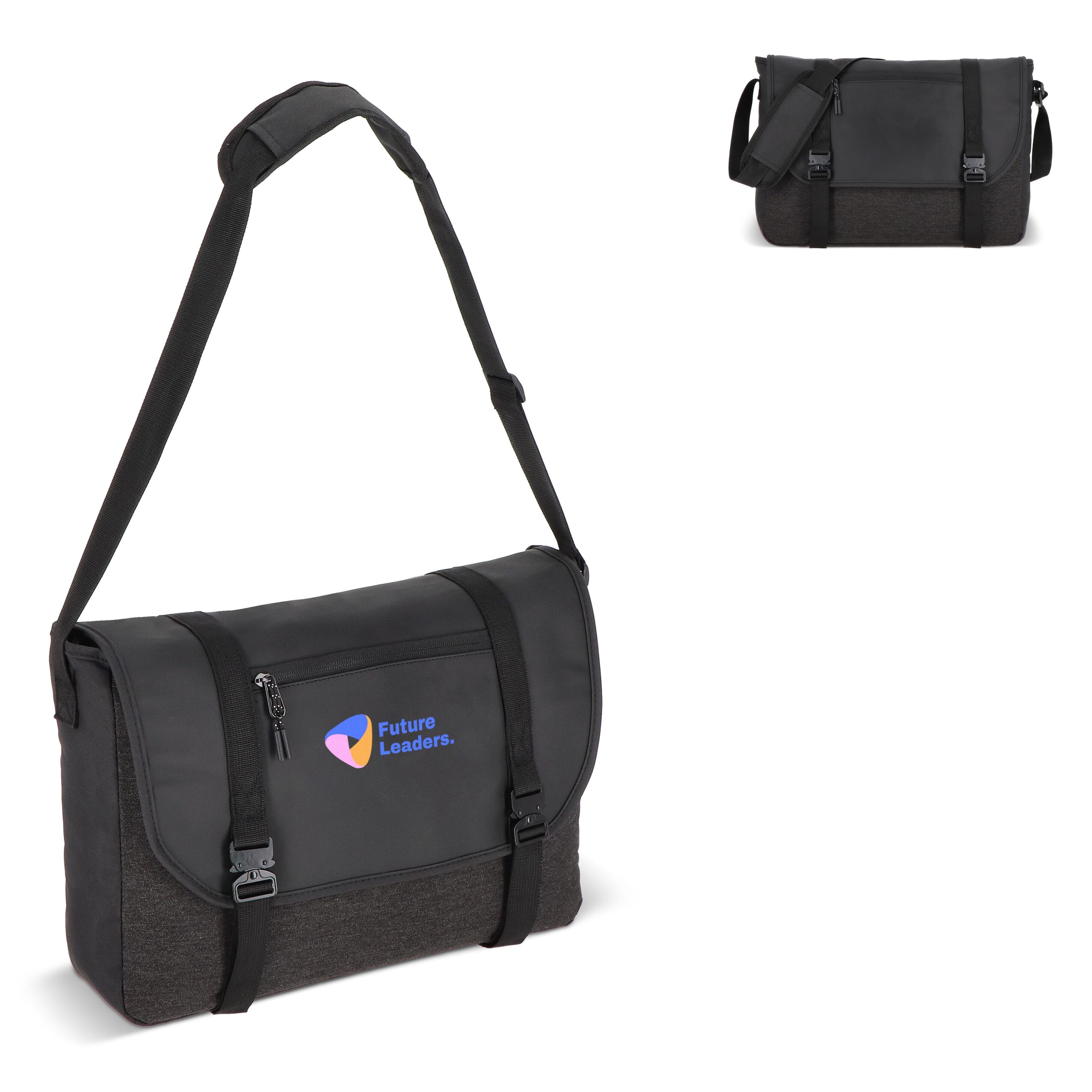 Laptop-Messenger-Tasche Liam RPET 12L - schwarz-36