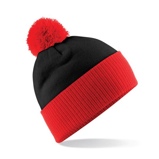 black - bright red