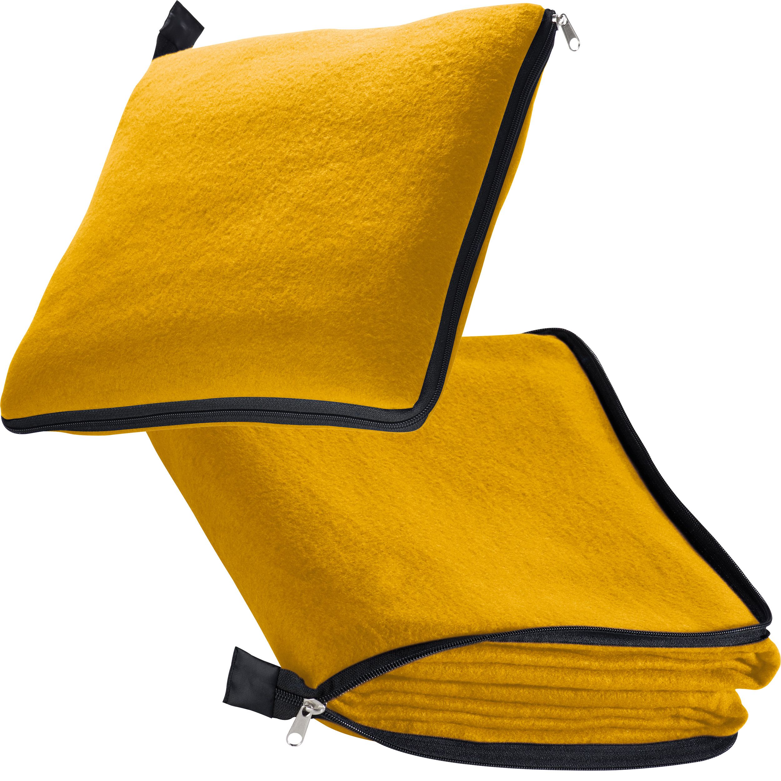 2in1 XL-Fleece-Decke/Kissen Radcliff - gelb-7