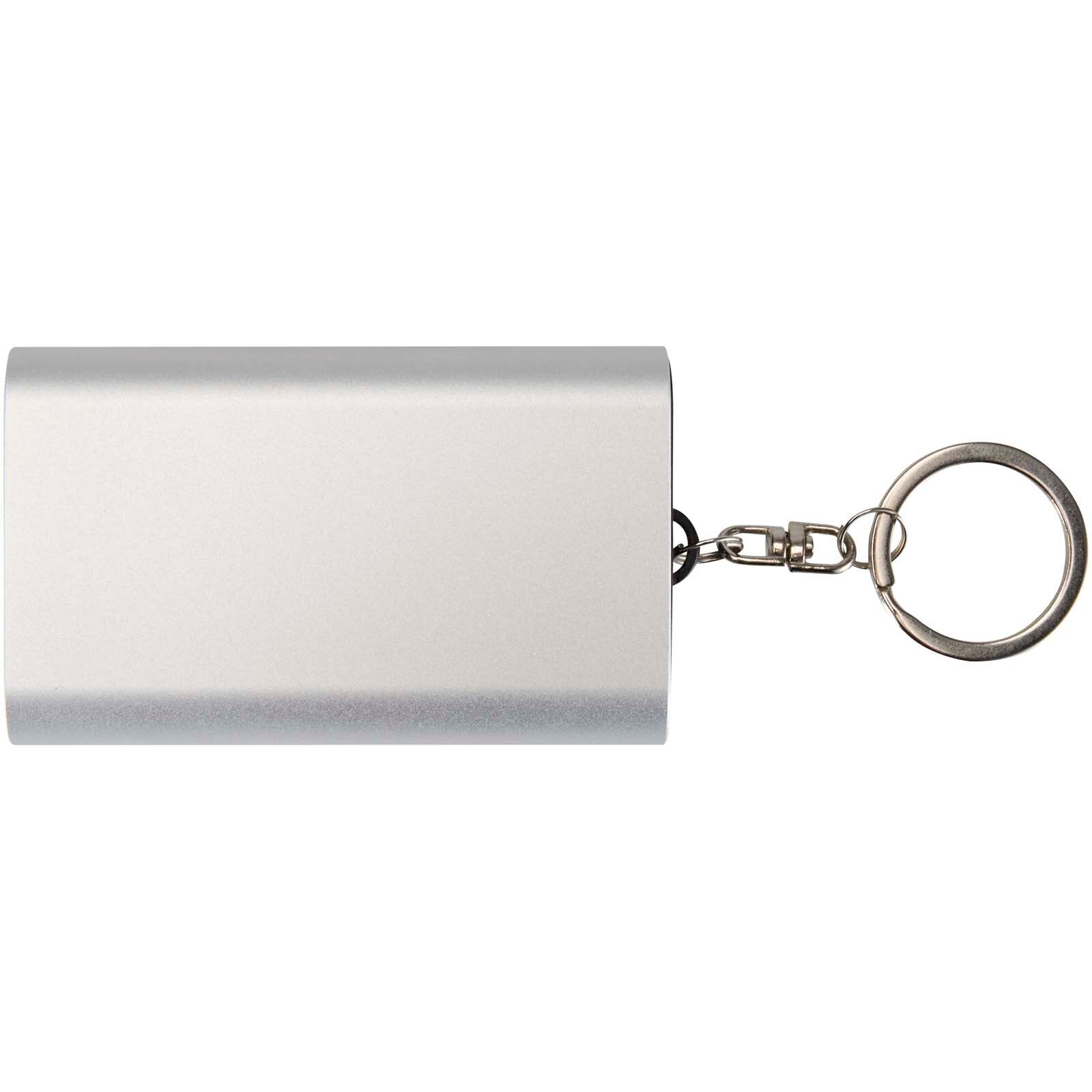 Arcturus 2000 mAh Powerbank aus recyceltem Aluminium mit Schlüsselanhänger - silber-534