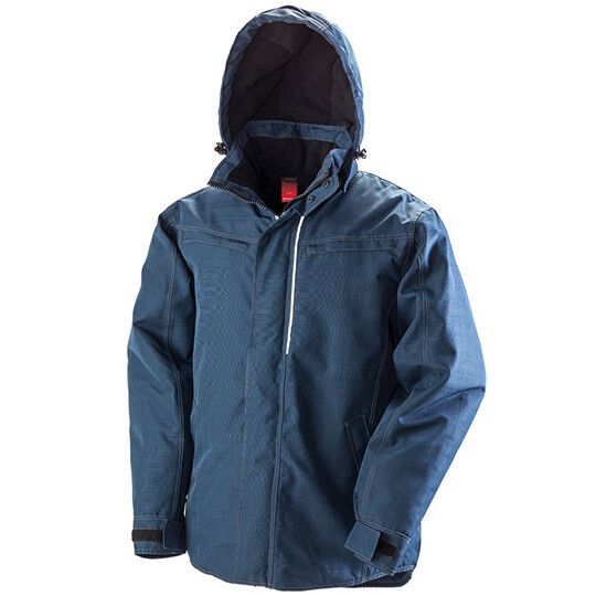 Denim Texture Rugged Jacket - navy-194