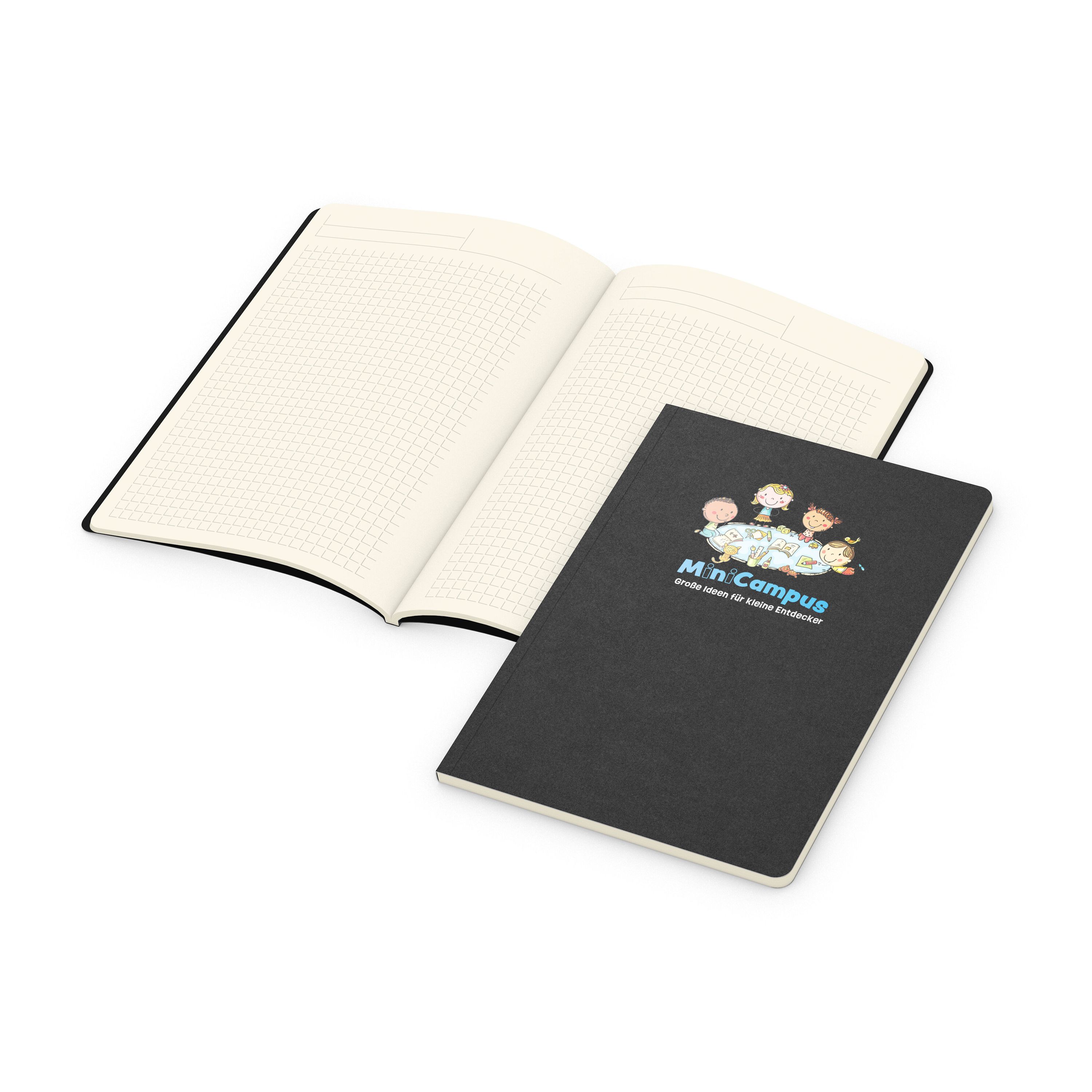 Notizbuch Copy-Book, A5, Winkelkaro, schwarz-563