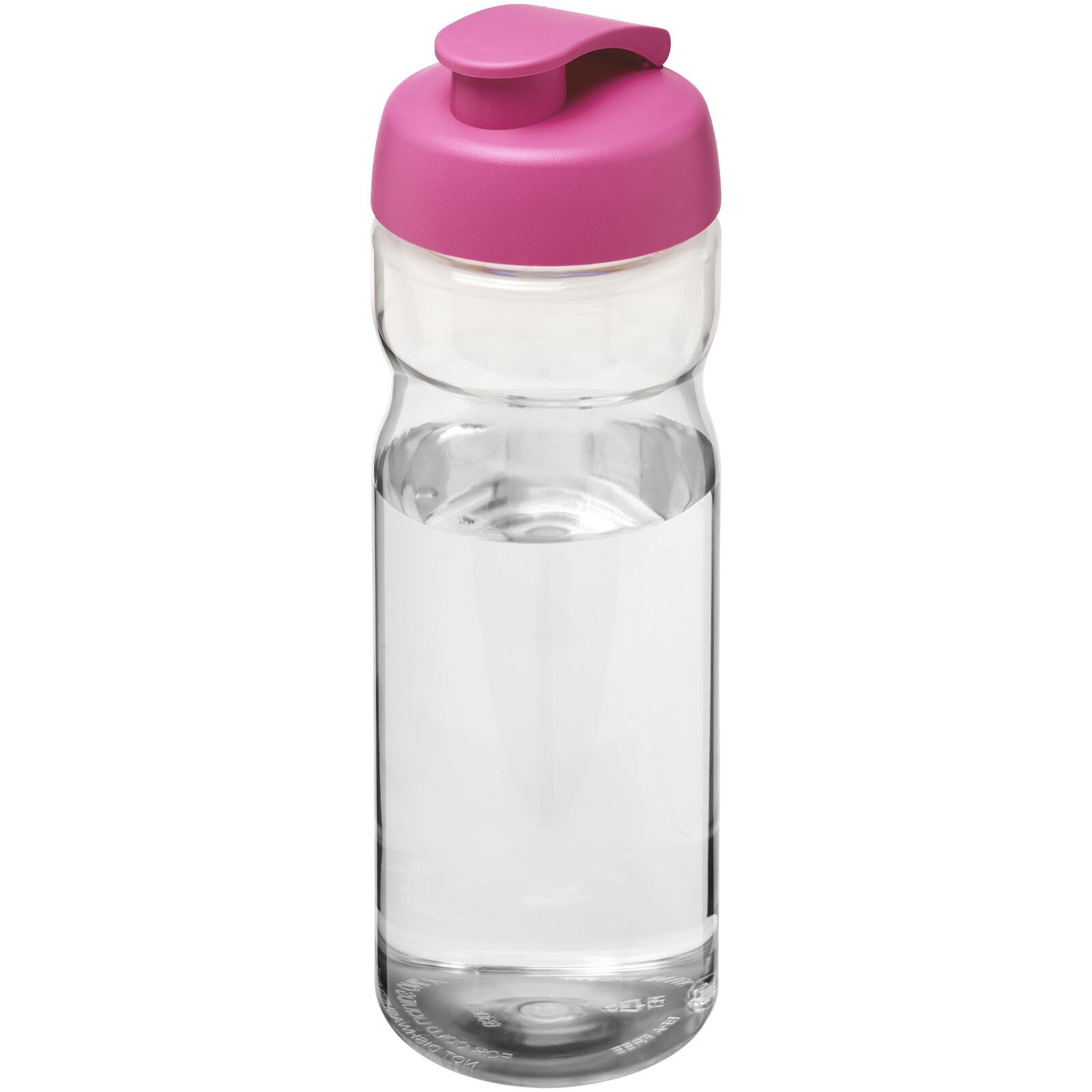 H2O Active Base 650 ml Sportflasche mit Klappdeckel - transparent -  rosa-781