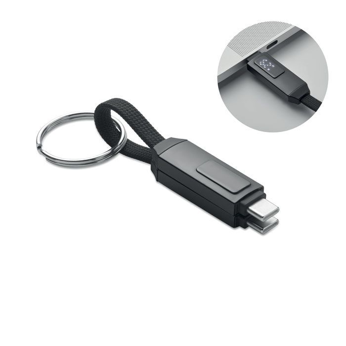 60W Schlüsselring-Ladekabel KEYSTO - schwarz-769