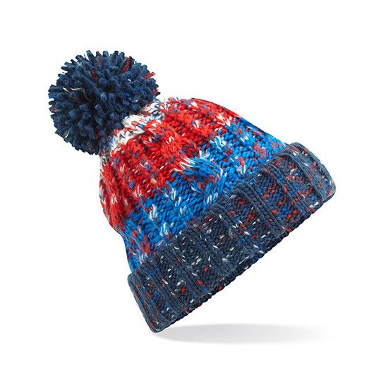 Corkscrew Pom Pom Beanie - chilli blues-370