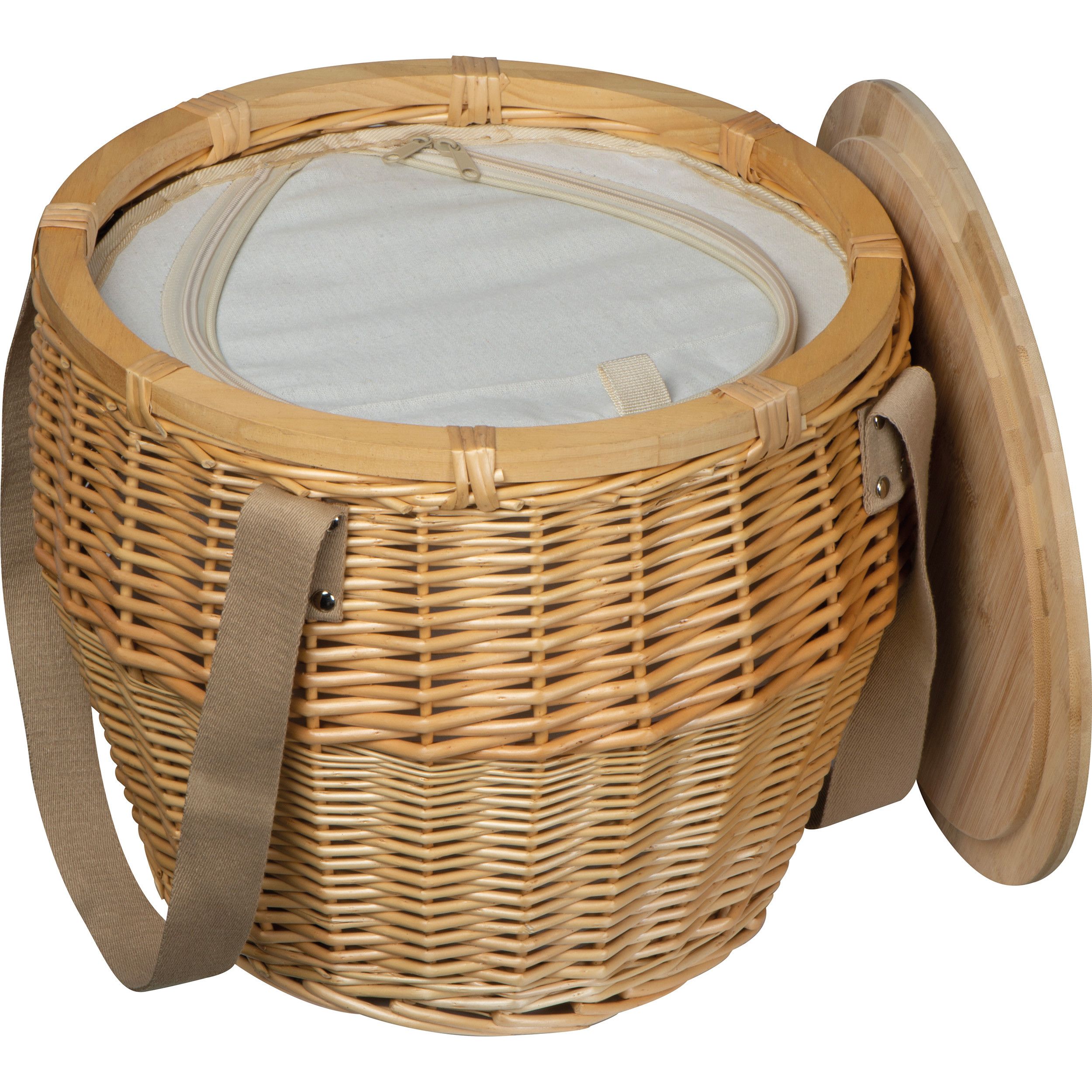 Mark Twain Picknickkorb aus Rattan - beige-318