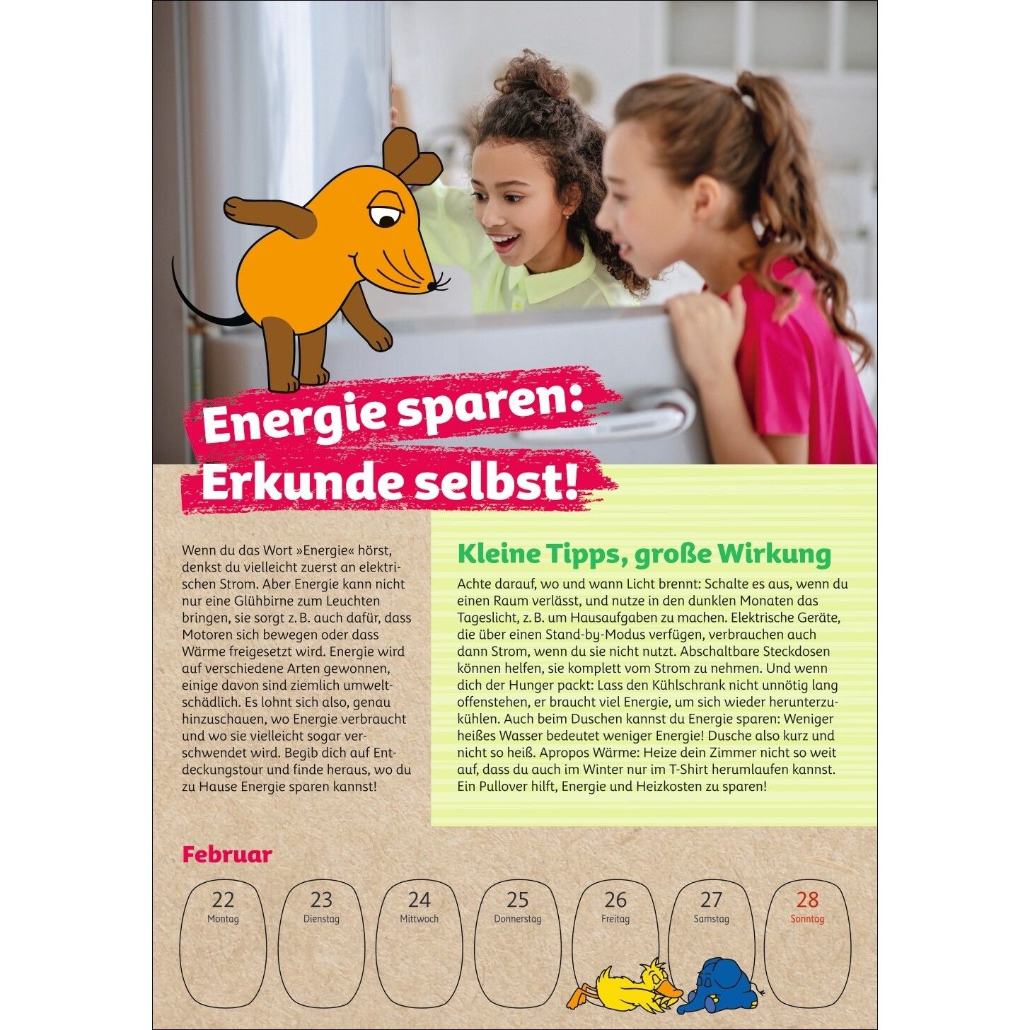Schütze die Erde mit der Maus - Kinder Kalender-429