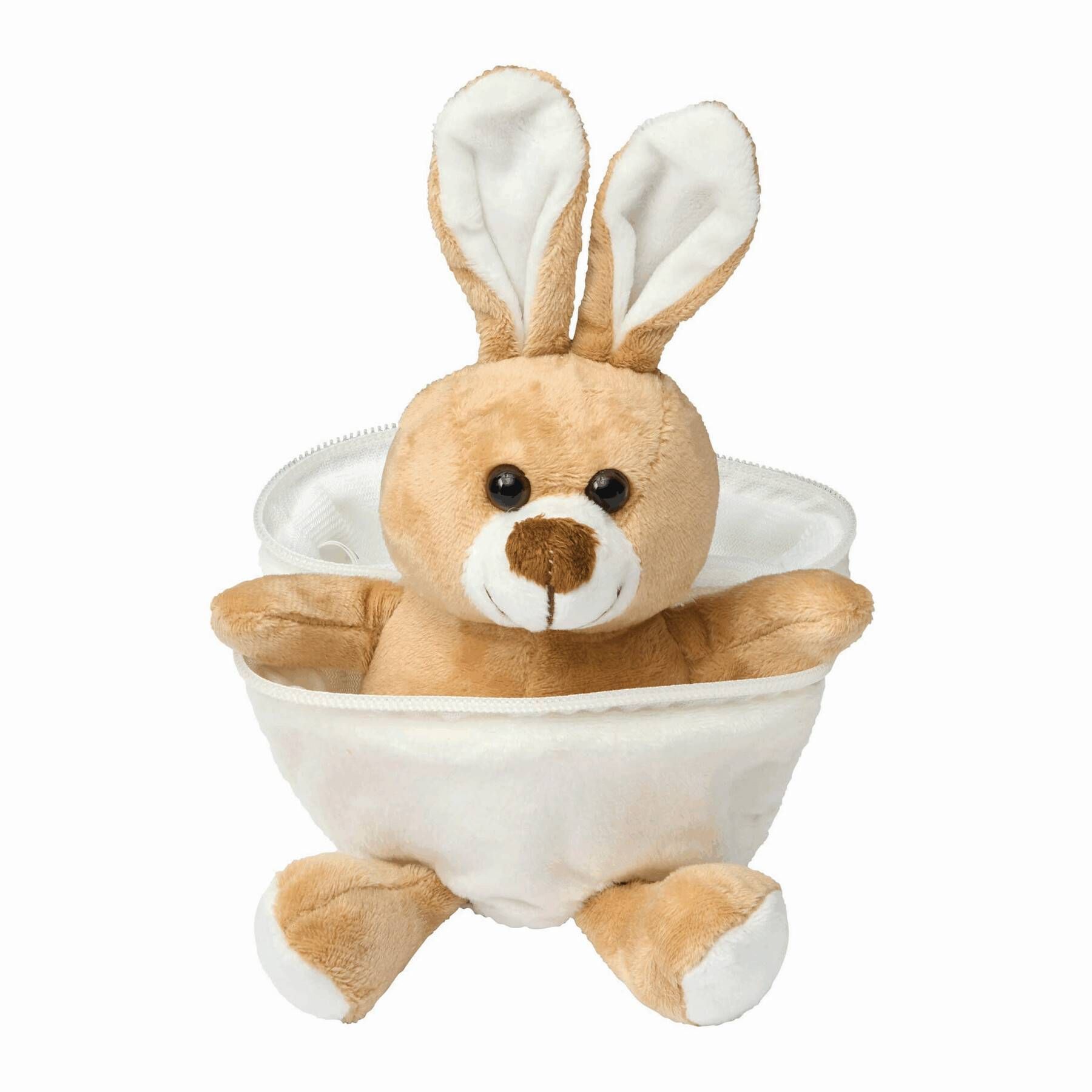 Plüsch-Hase LUKAS - braun - schwarz - weiß-85