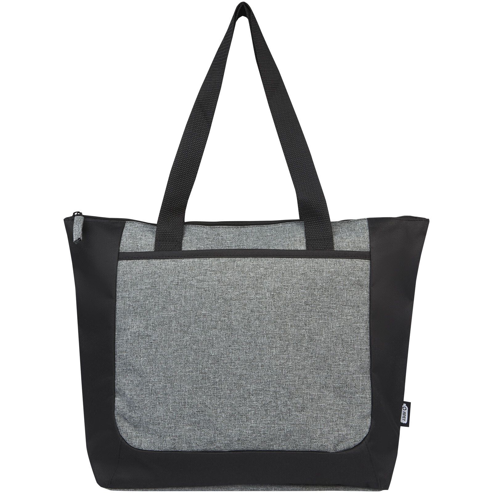 Reclaim GRS recycelte Tragetasche mit Reißverschluss 15 L - schwarz -  heather grau-549