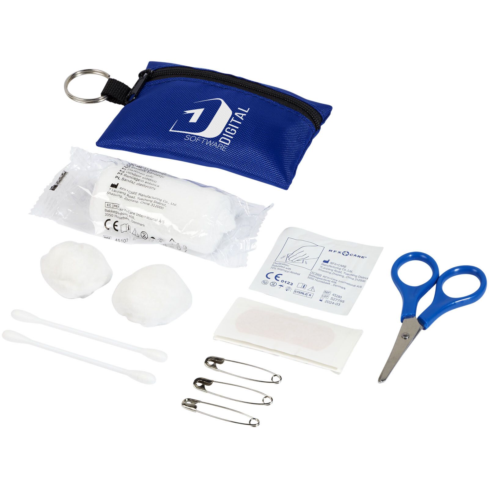 Valdemar 16-teilige Erste-Hilfe-Tasche mit Schlüsselanhänger - royalblau-261