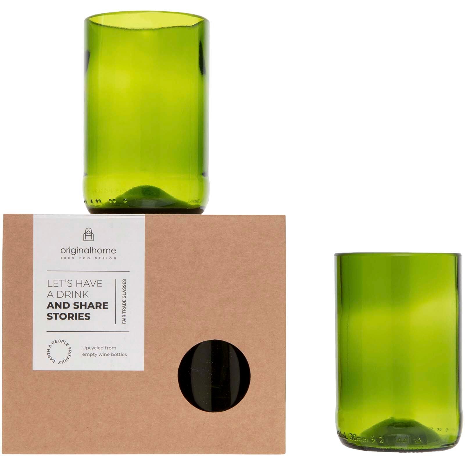 Originalhome 280 ml Trinkglas Set - grün-722