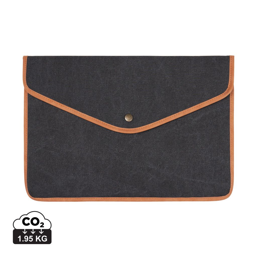 VINGA Bosler 16" Laptop-Tasche aus GRS recyceltem Canvas - schwarz-975