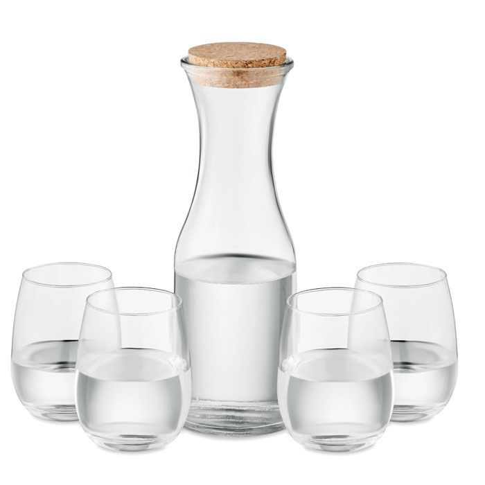 Set aus recyceltem Glas PICCADILLY - transparent-820
