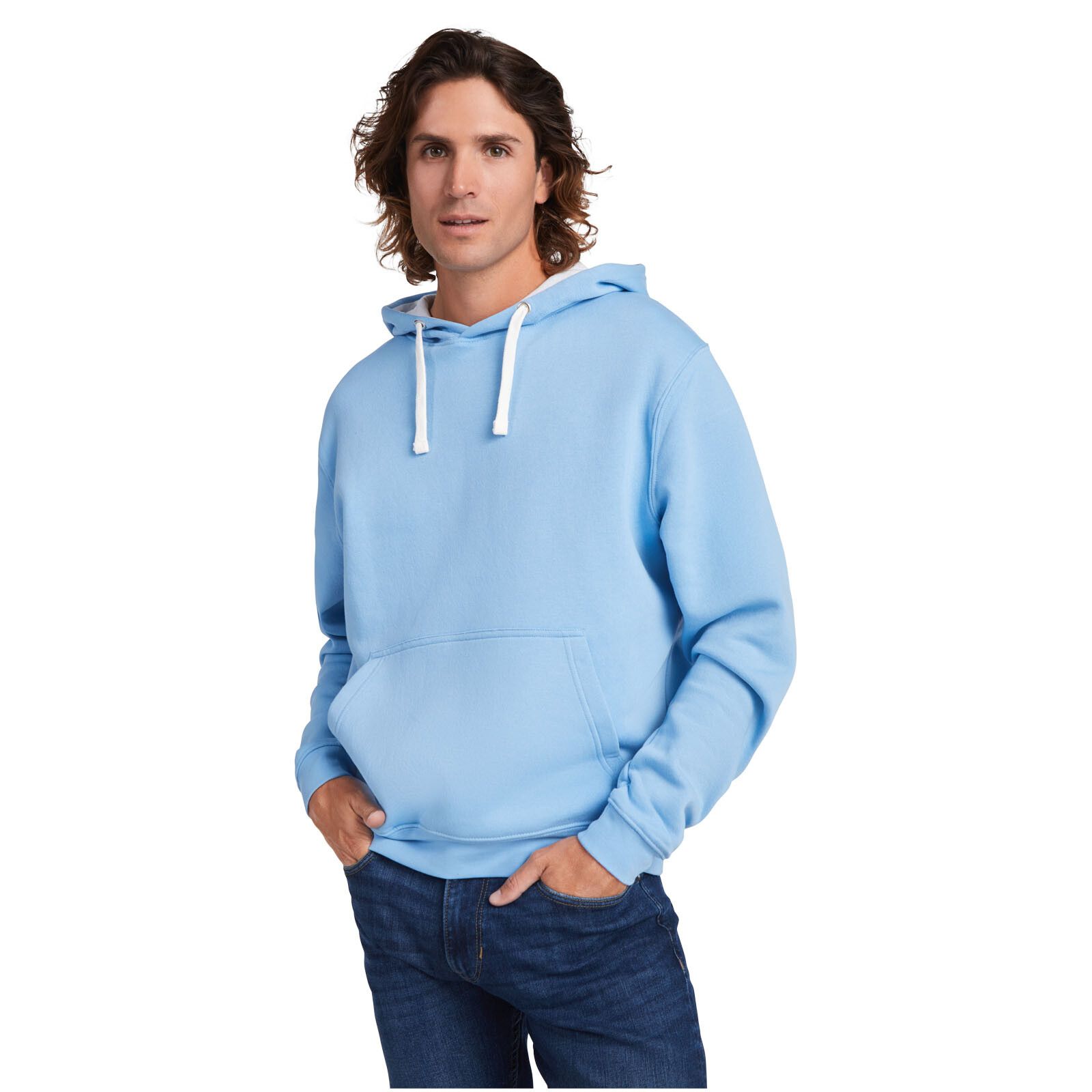 Urban Kapuzenpullover für Herren - dunkelgrün -  marl grau - XL-579