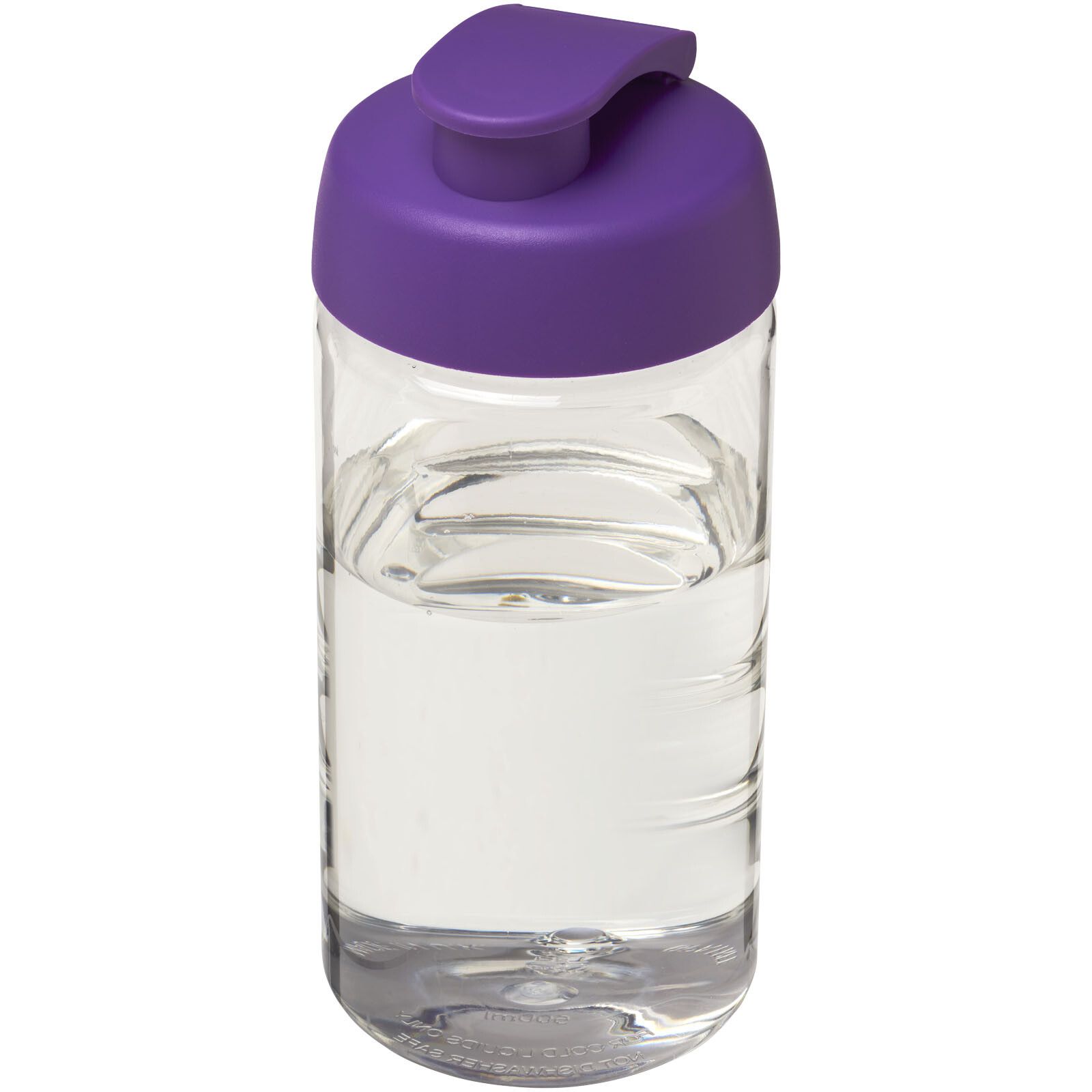 H2O Active Bop 500 ml Sportflasche mit Klappdeckel - transparent -  lila-665