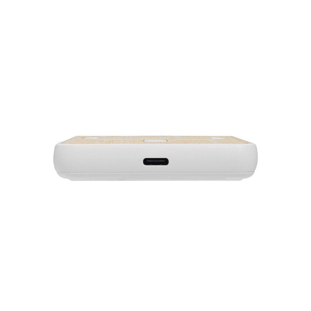Zen 5000mAh 5W magnetische Bambus-Powerbank aus RCS rPlastik - weiß-65