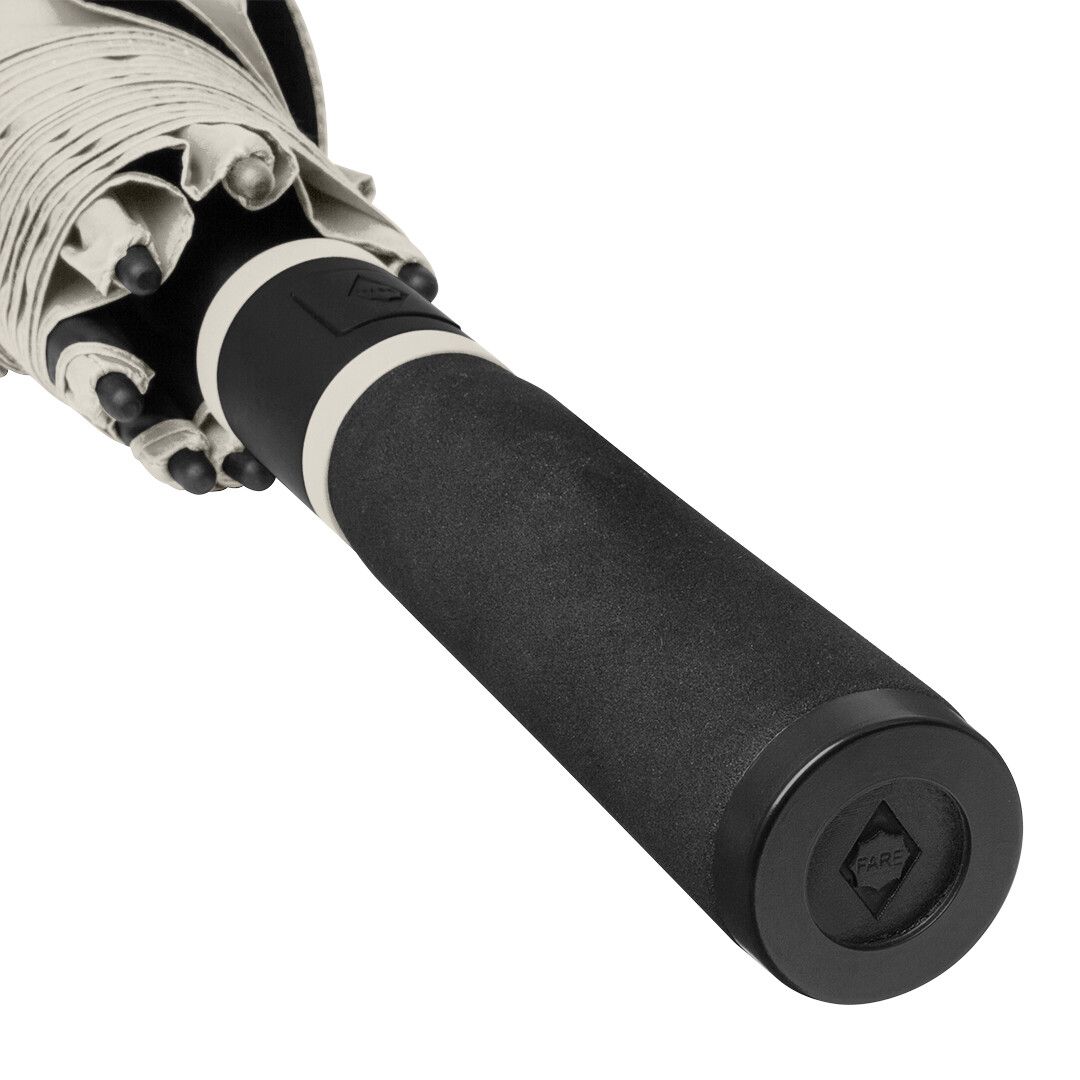 AC-Golf-/Gästeschirm FARE® Doubleface XL Vent mit waterSAVE® Bezug Ø130 cm - naturweiß - schwarz-709