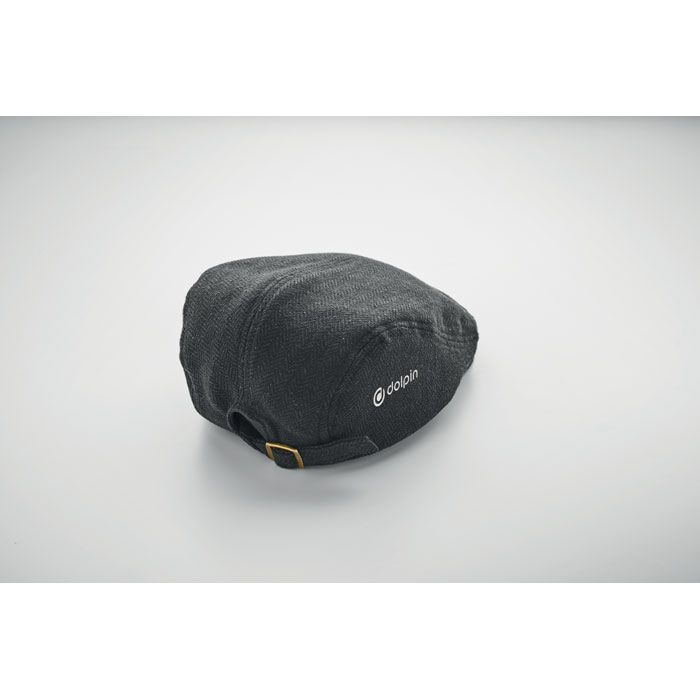 Newsboy-Kappe 335 g/m² BLIND PEAK - schwarz-999