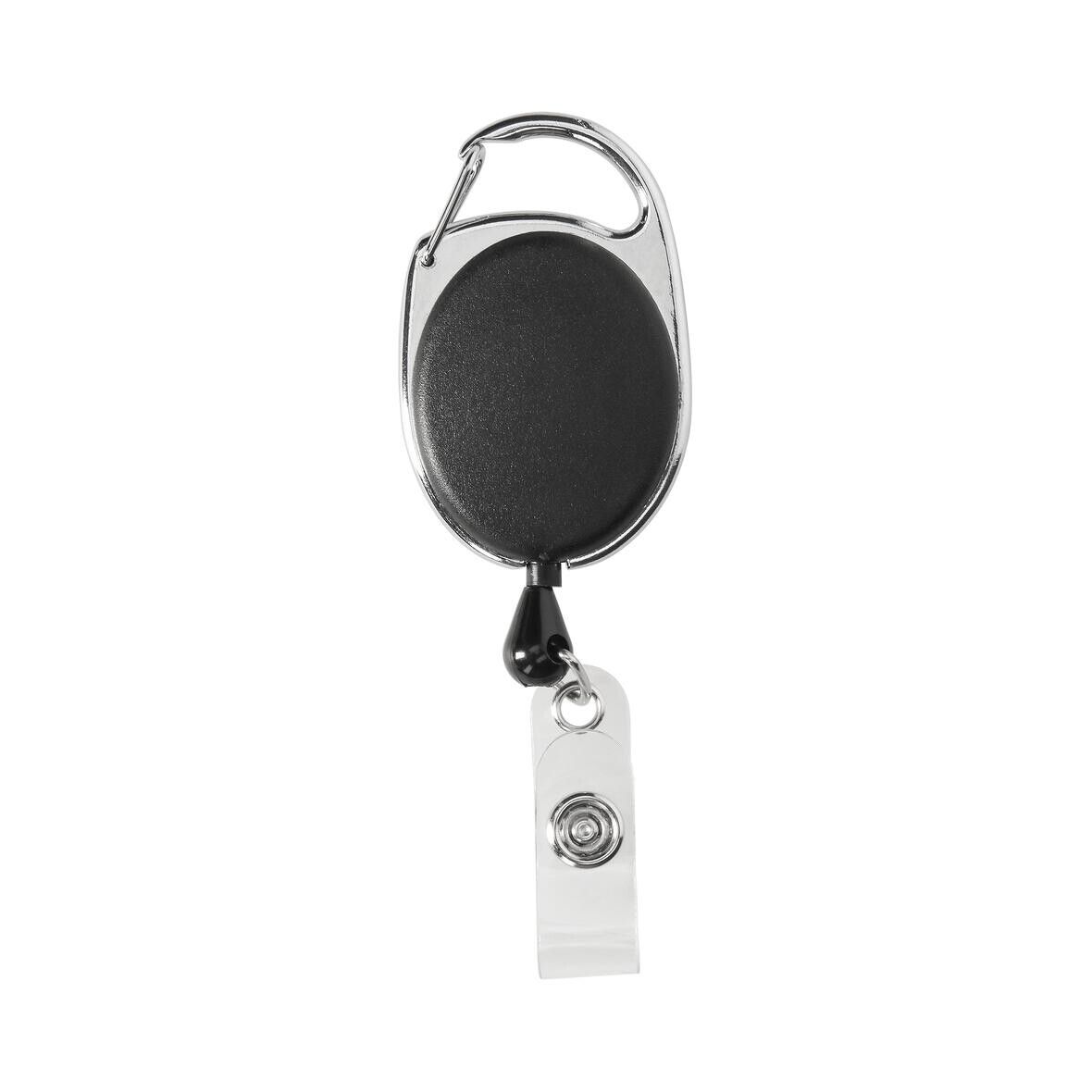 Ausweishalter Badge - schwarz - silber-370
