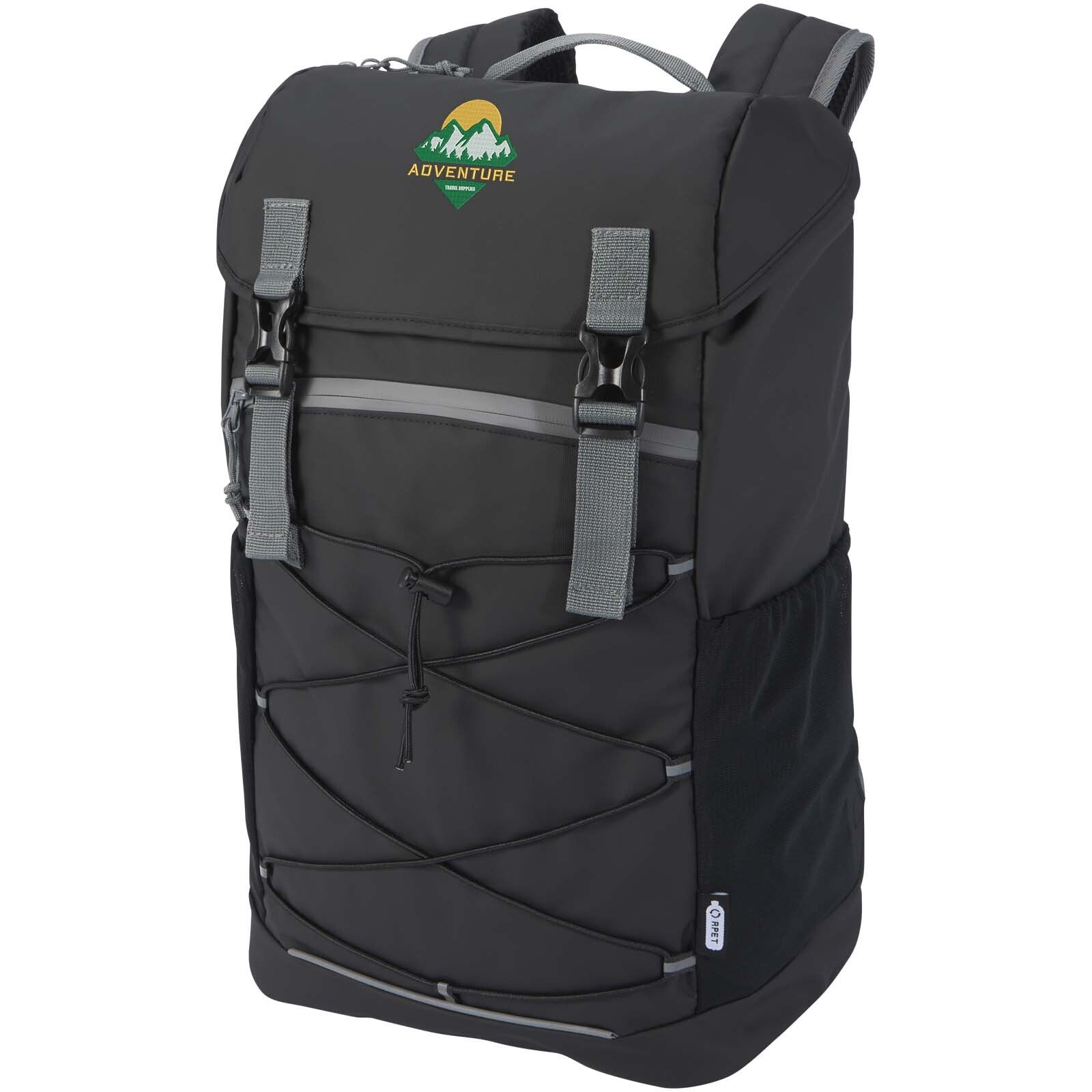 Aqua 15,6" GRS recycelter wasserabweisender Laptop-Rucksack 23 L - schwarz-778
