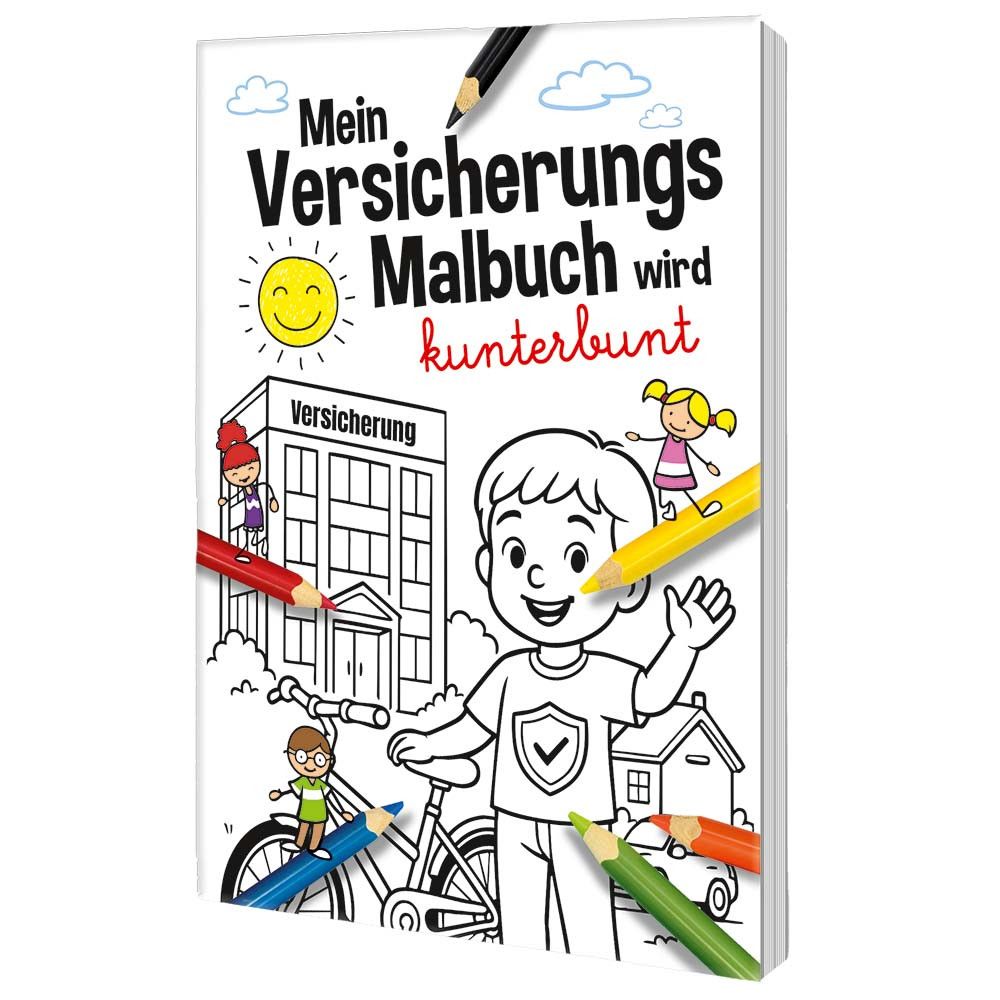 Malbuch / Mal-Set A6 - Versicherung - Malbuch mit 2-c Logoeindruck-293