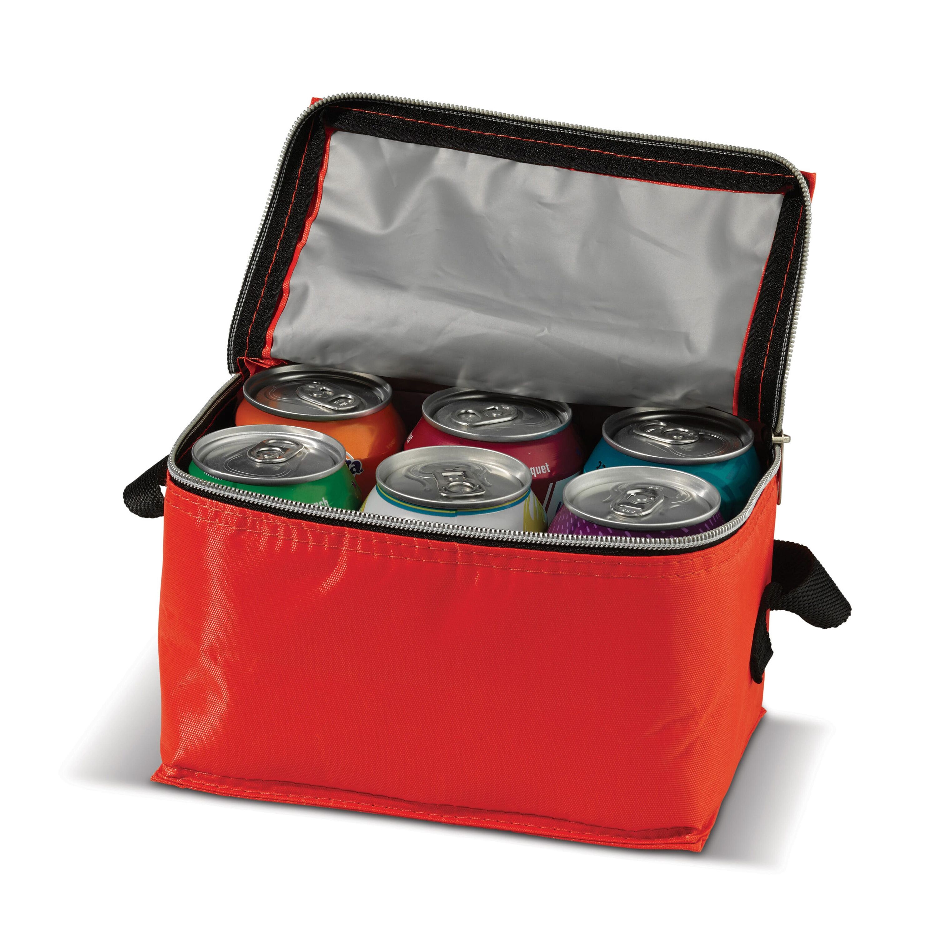 Kühltasche für 6 Dosen 20 x 12.5 x 13 cm - rot-421