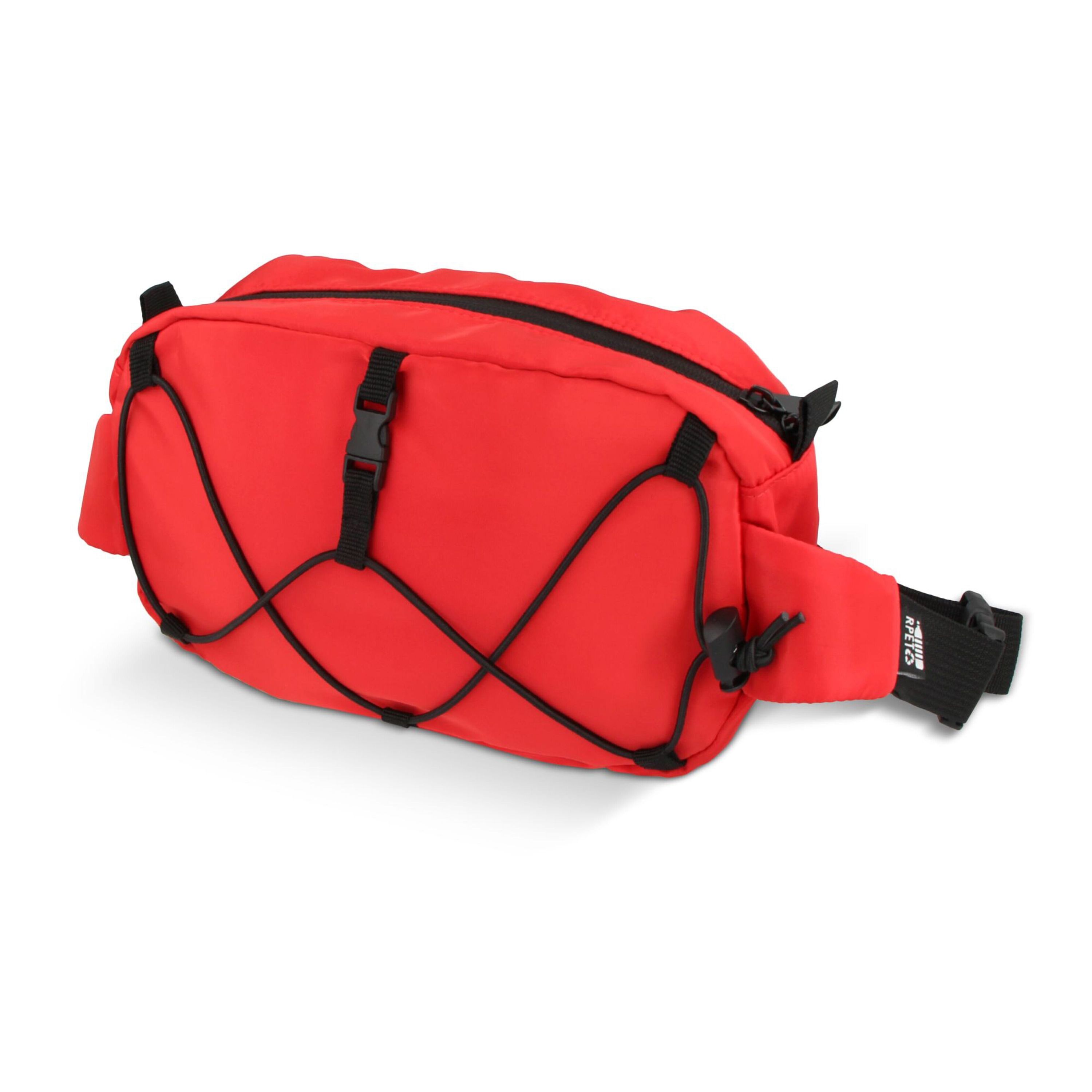Umhängetasche aus R-PET mit Kordelzug - rot-107