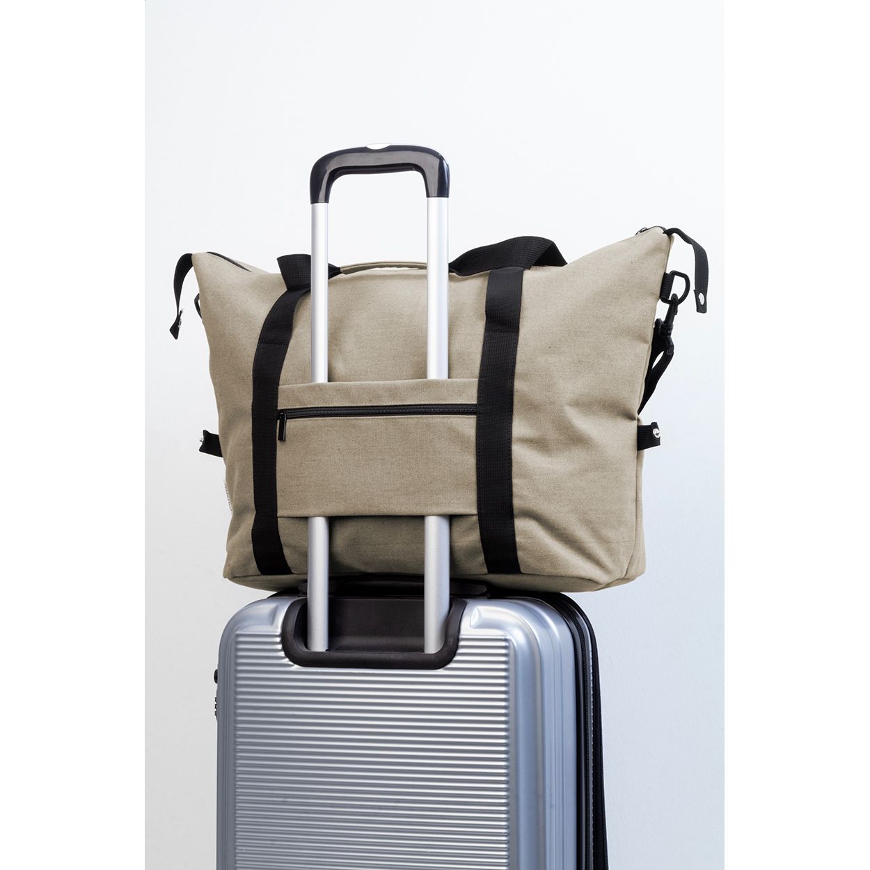 Rebyss Travel Recycelten Canvas Reisetasche - beige-367