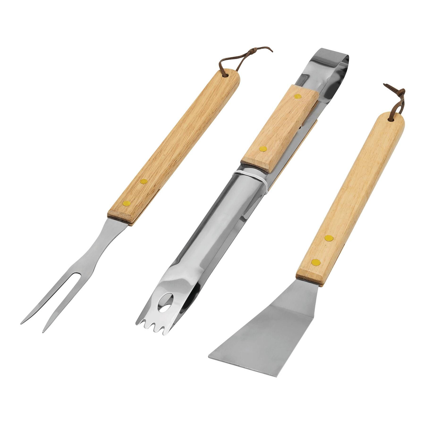 Grillbesteck NATURE BBQ - braun - silber-79
