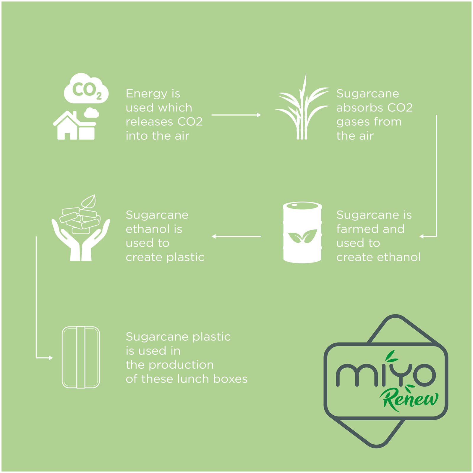 MIYO Renew 700 ml Lunchbox - granitfarben -  schwarz-717
