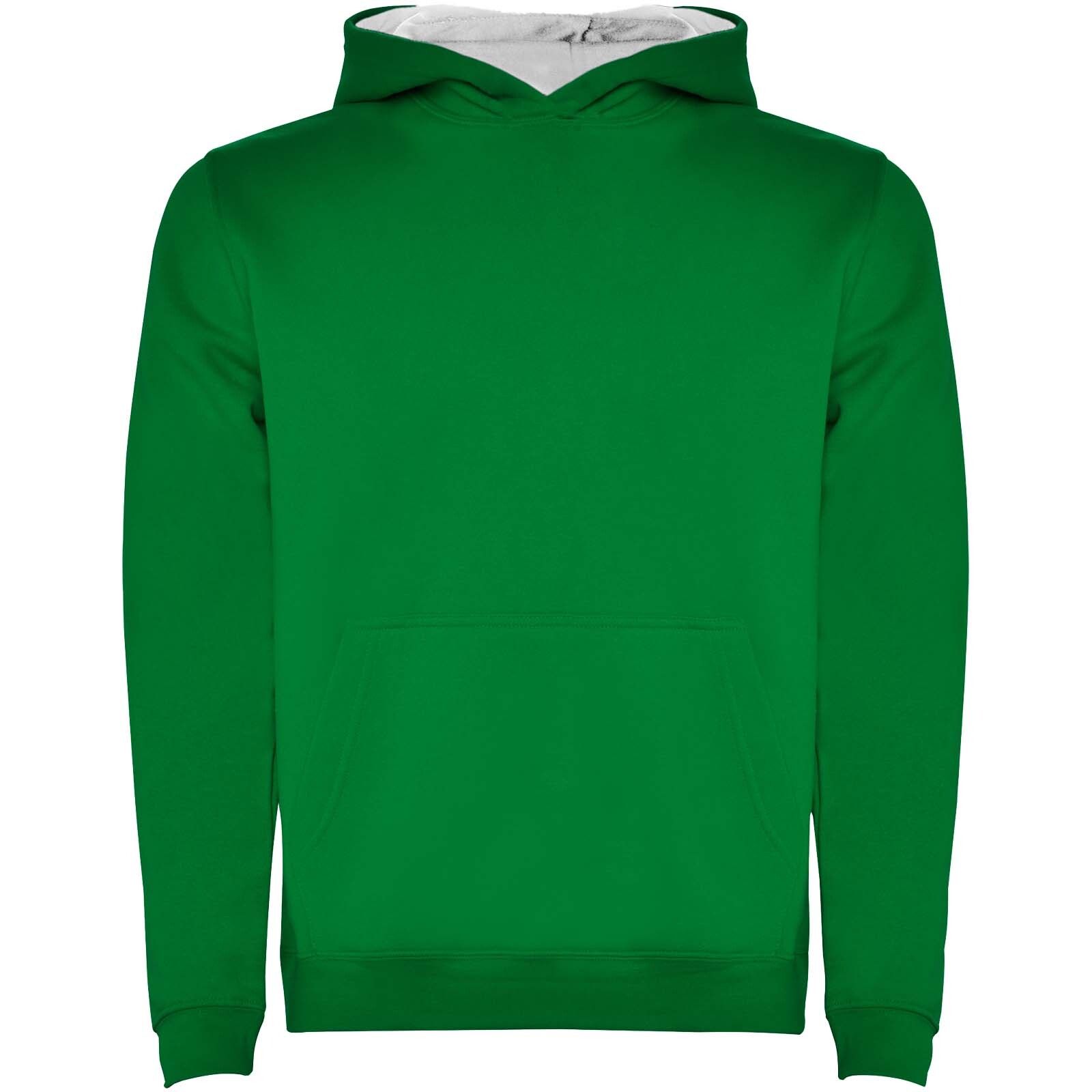 Urban Kapuzenpullover für Kinder - kelly grün -  weiss-129