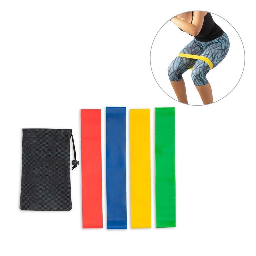 BURPEE Set elastischer Sportbänder mit Vliesstoffbeutel - schwarz-658